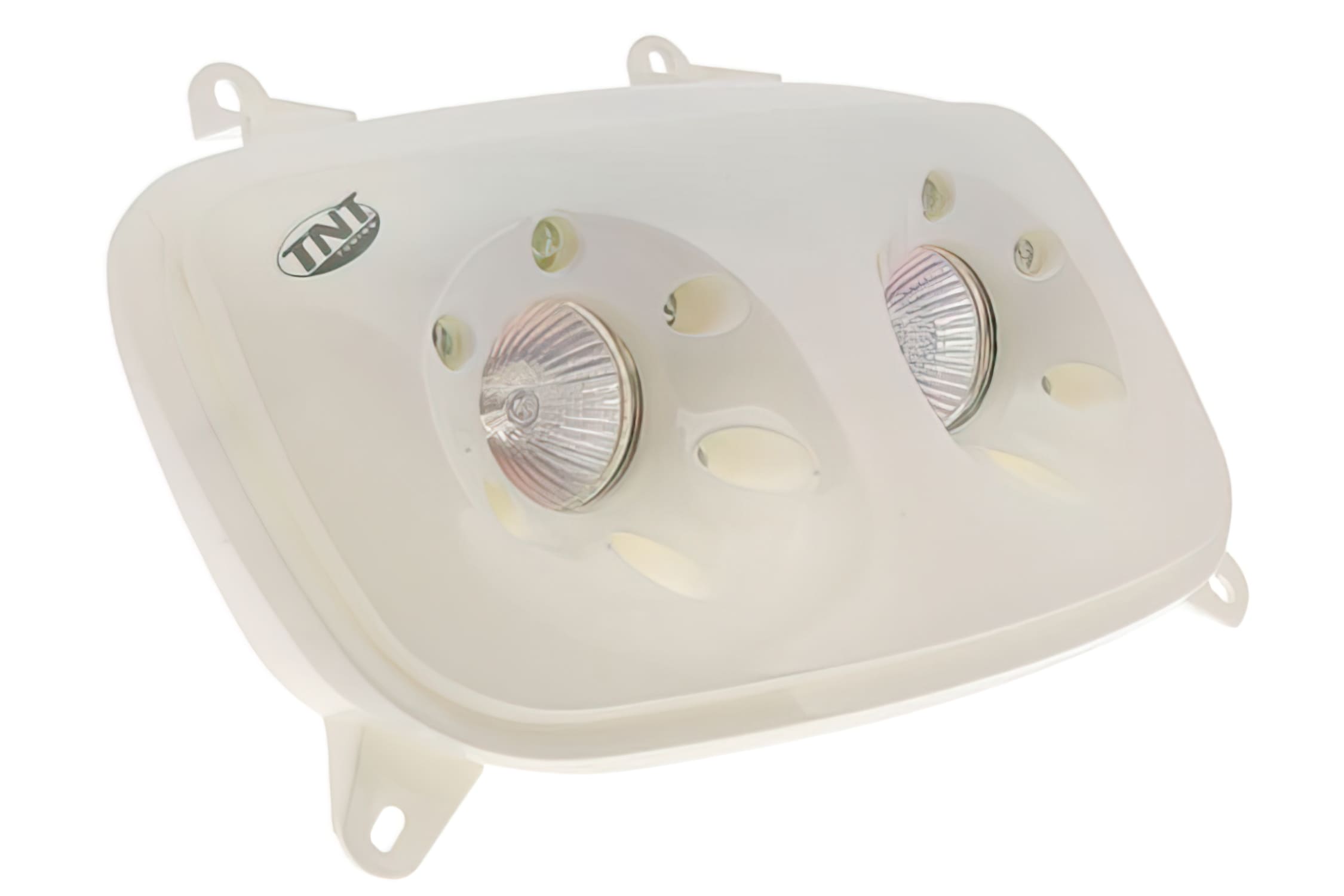 A201309 Mascherina Doppiofaro per MBK Booster/Yamaha BW's 2004, LED bianco/blu