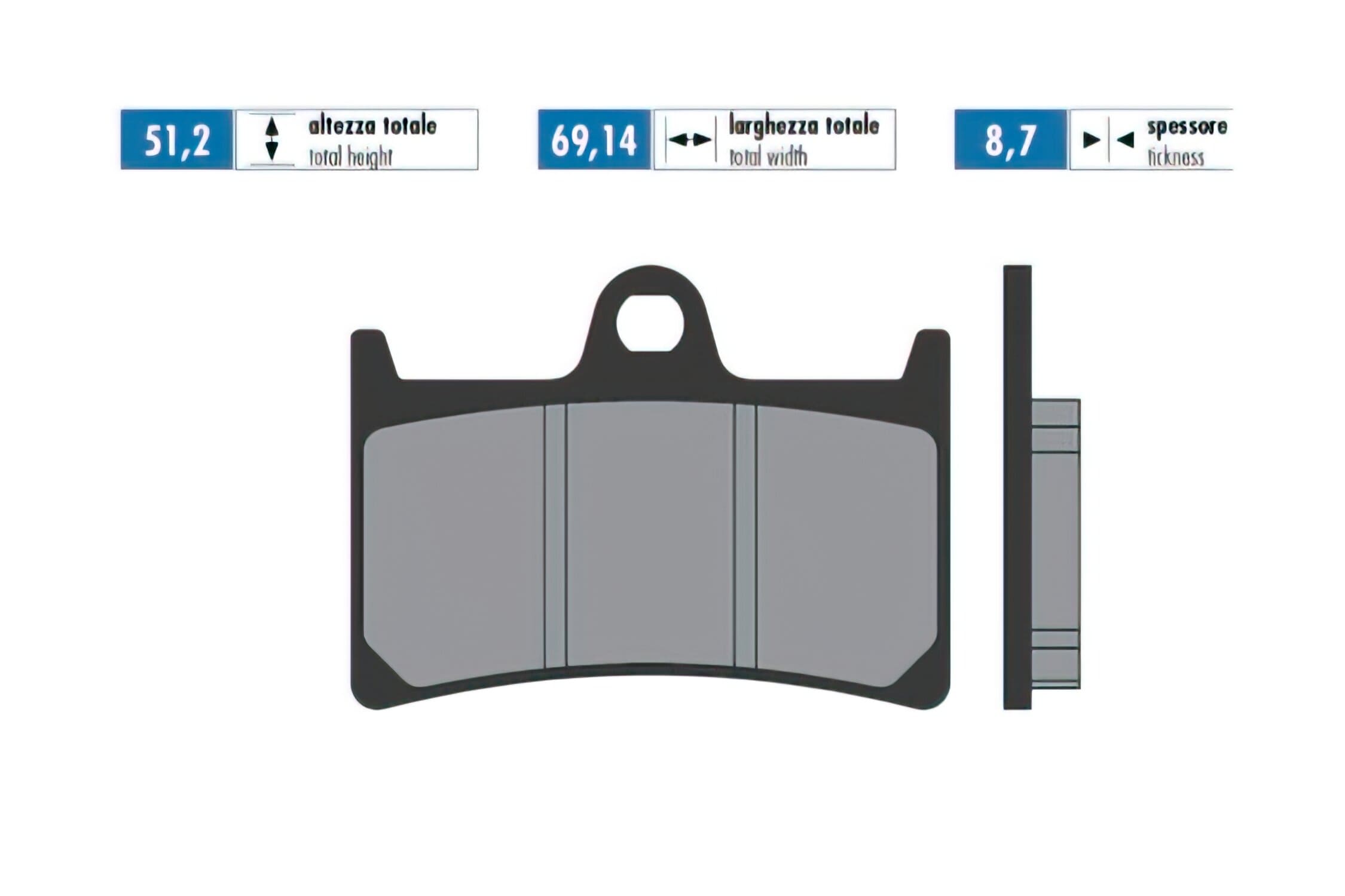 P174.2094 Pastiglie freno Polini sinterizzato Yamaha Tmax 500 - 530