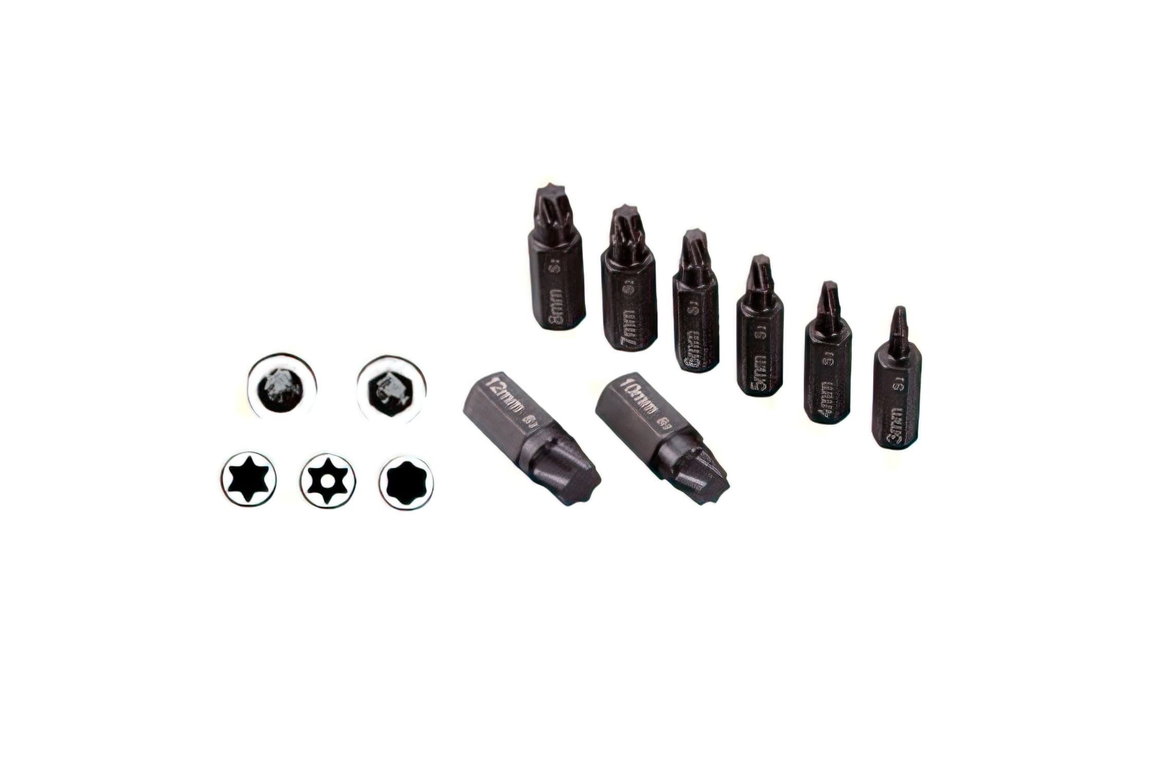 WB-4913 Buzzetti Torx Conical Bit Set 3-12mm