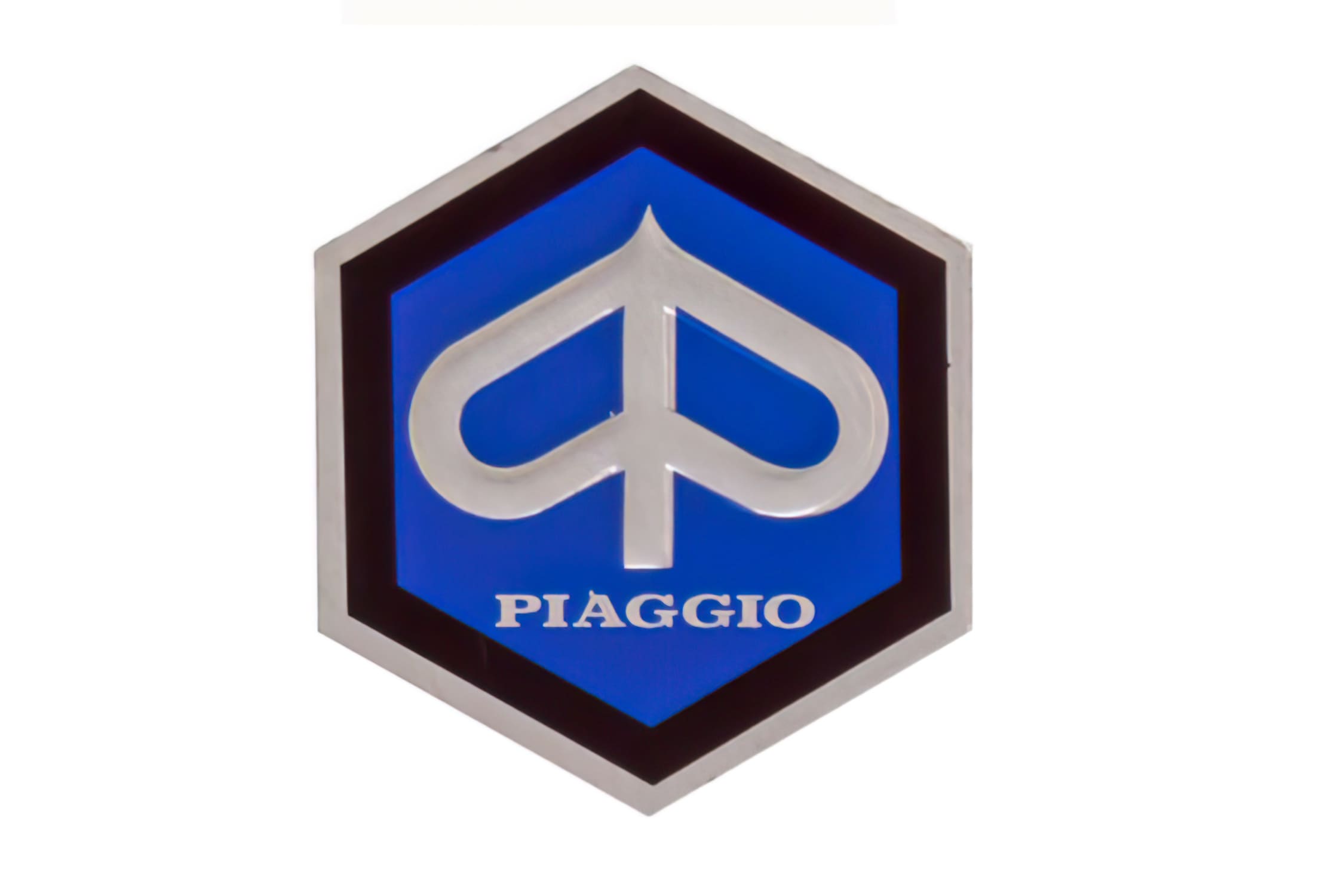 R142720040 Scudetto Esagonale Piaggio, Piaggio 26mm