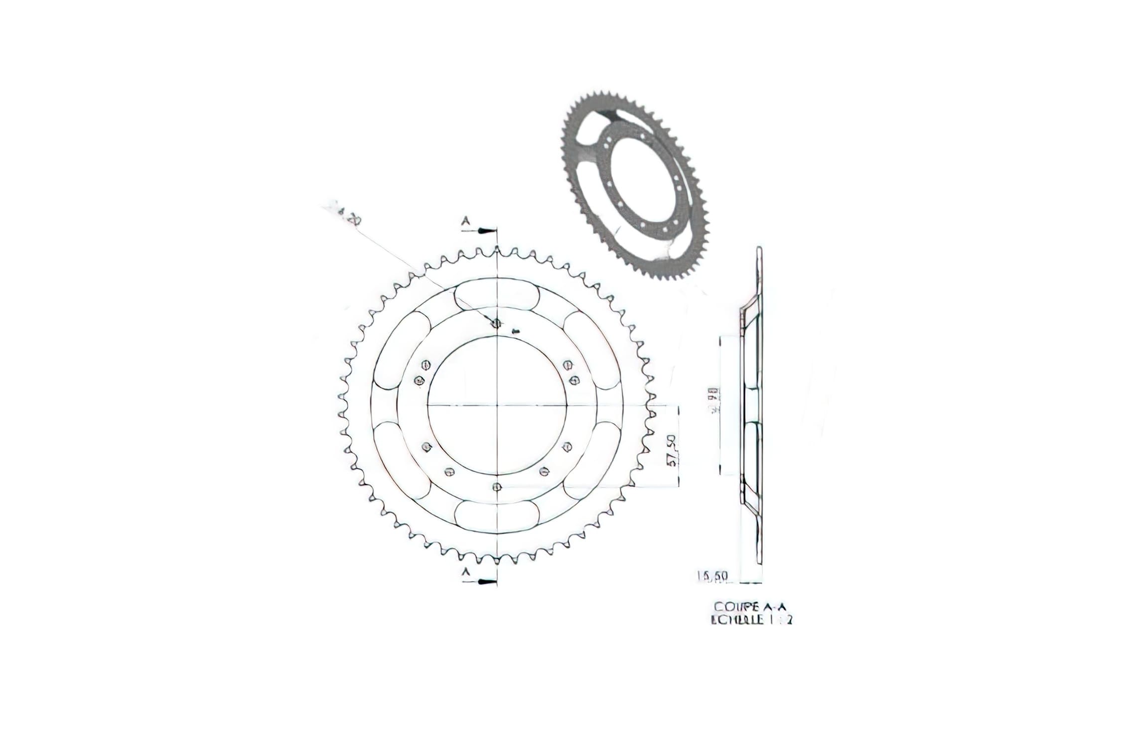 CGN2953 Crown, Grimeca 54 Teeth, Peugeot 103 (diameter 98mm)