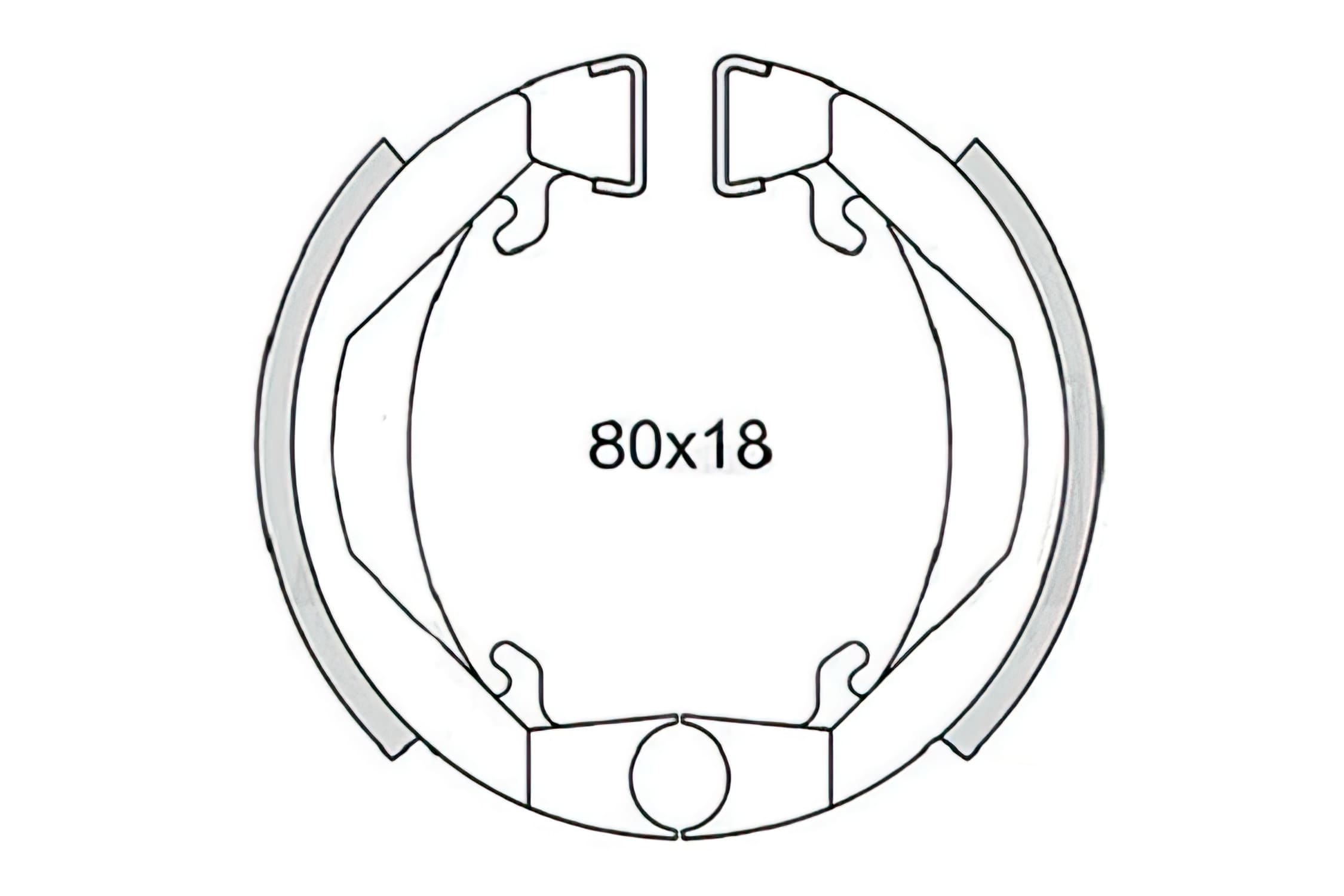 CGN493266 Ganasce Freno anteriore/posteriore Doppler (80x18) Peugeot 103 SP / MBK 51V