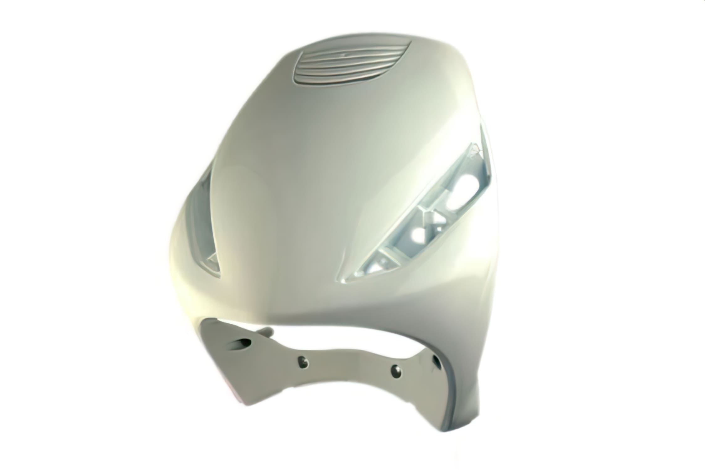 CGN480752 Front shield, Piaggio Zip II, glossy white, painted