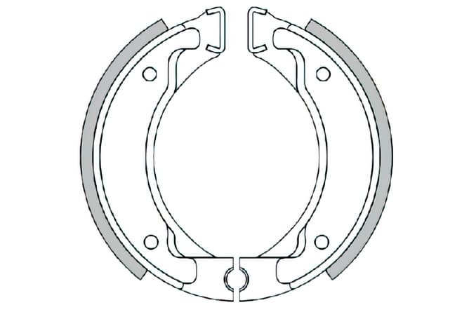 P176.0304 Rear Brake Shoes Polini MBK Booster / Jog R