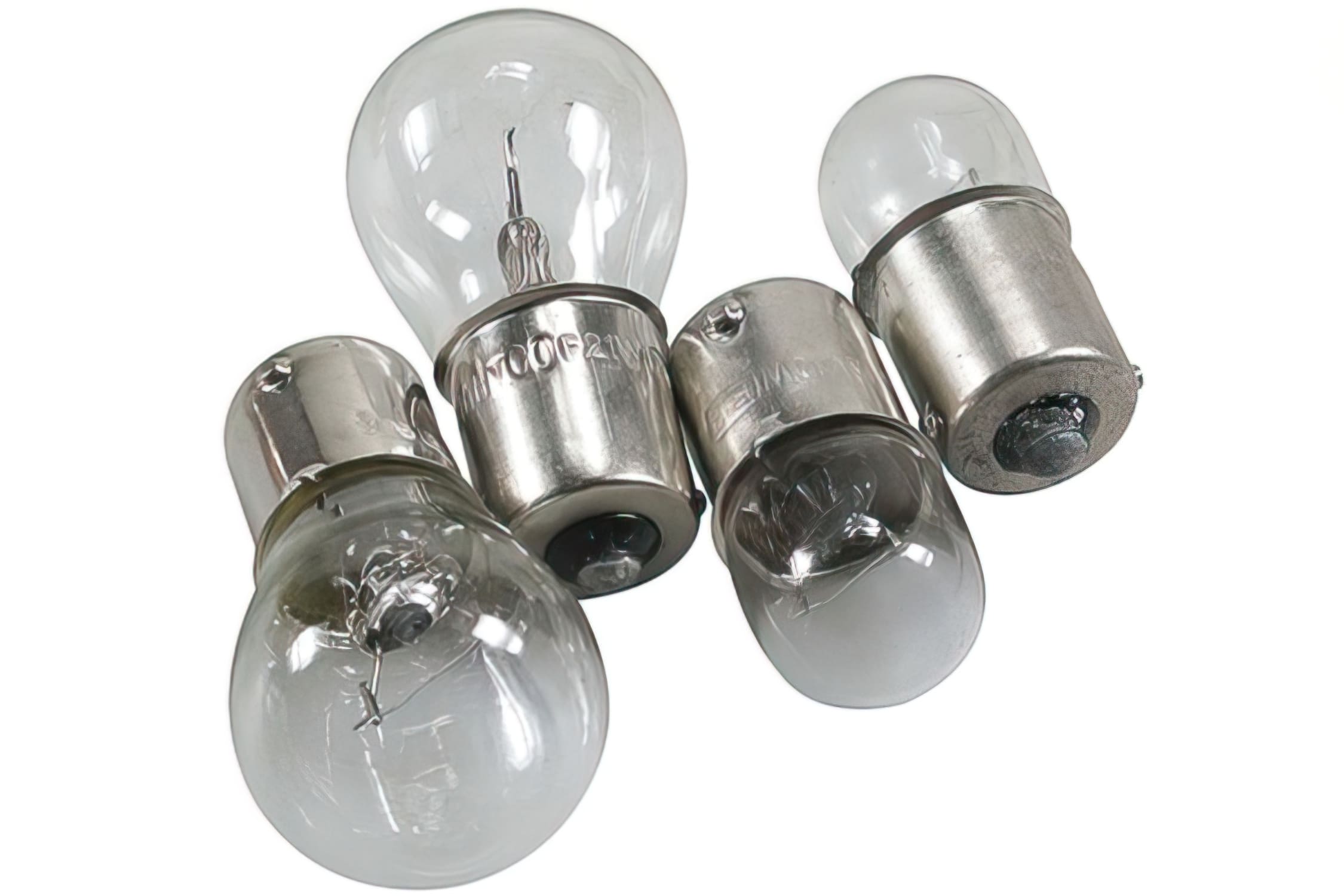 STR-808.59/WH Set Lampadine Frecce STR8, 2x (12V - 10W) & 2x (12V 21W) Tipo BA15S, bianco omologato CE