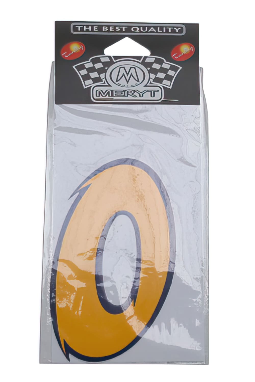 STICK-1267 Number “0” sticker yellow (h. 9 cm)