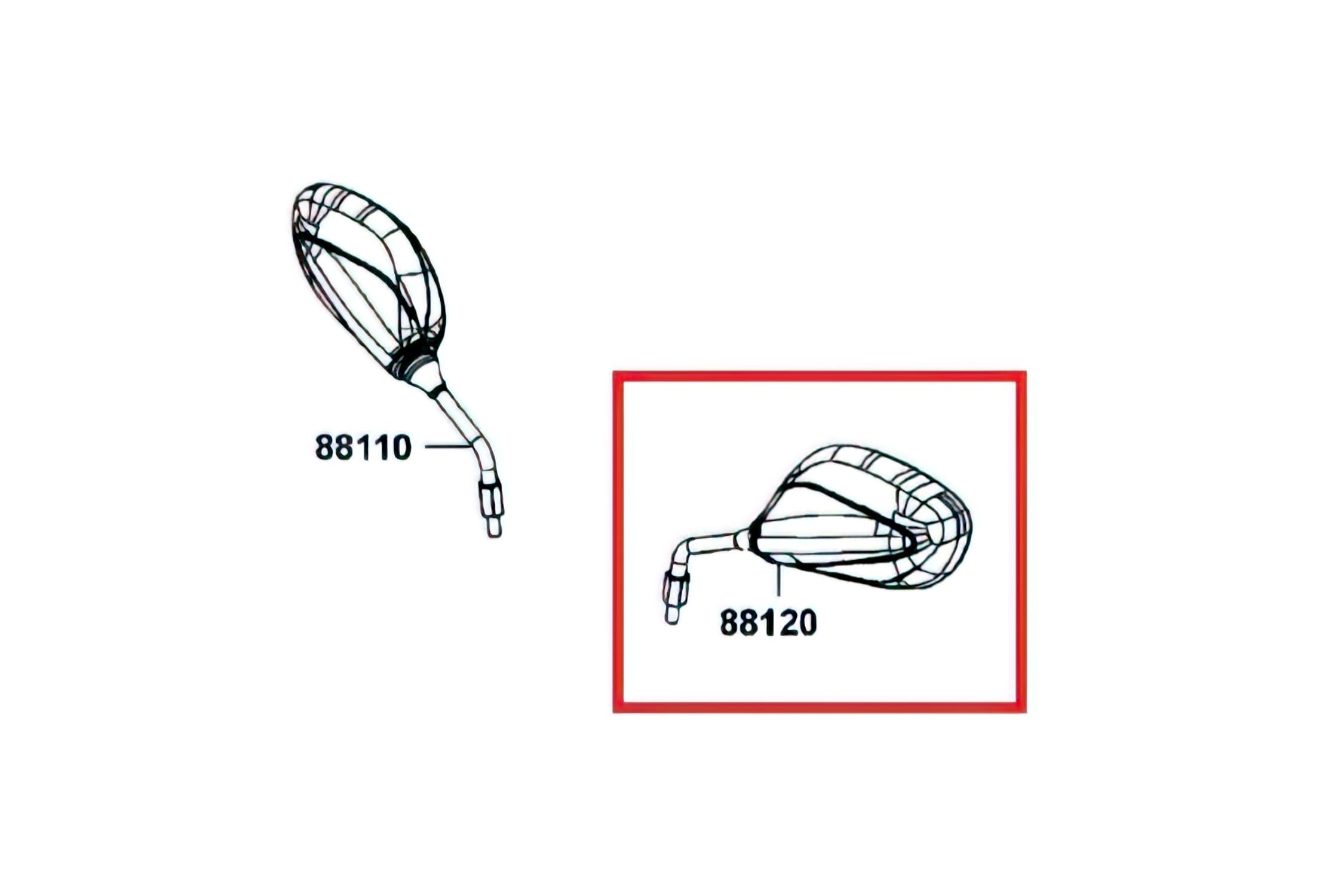 88120-LEB5-C10-D0C Left mirror - original spare part Kymco Agility RS 50cc