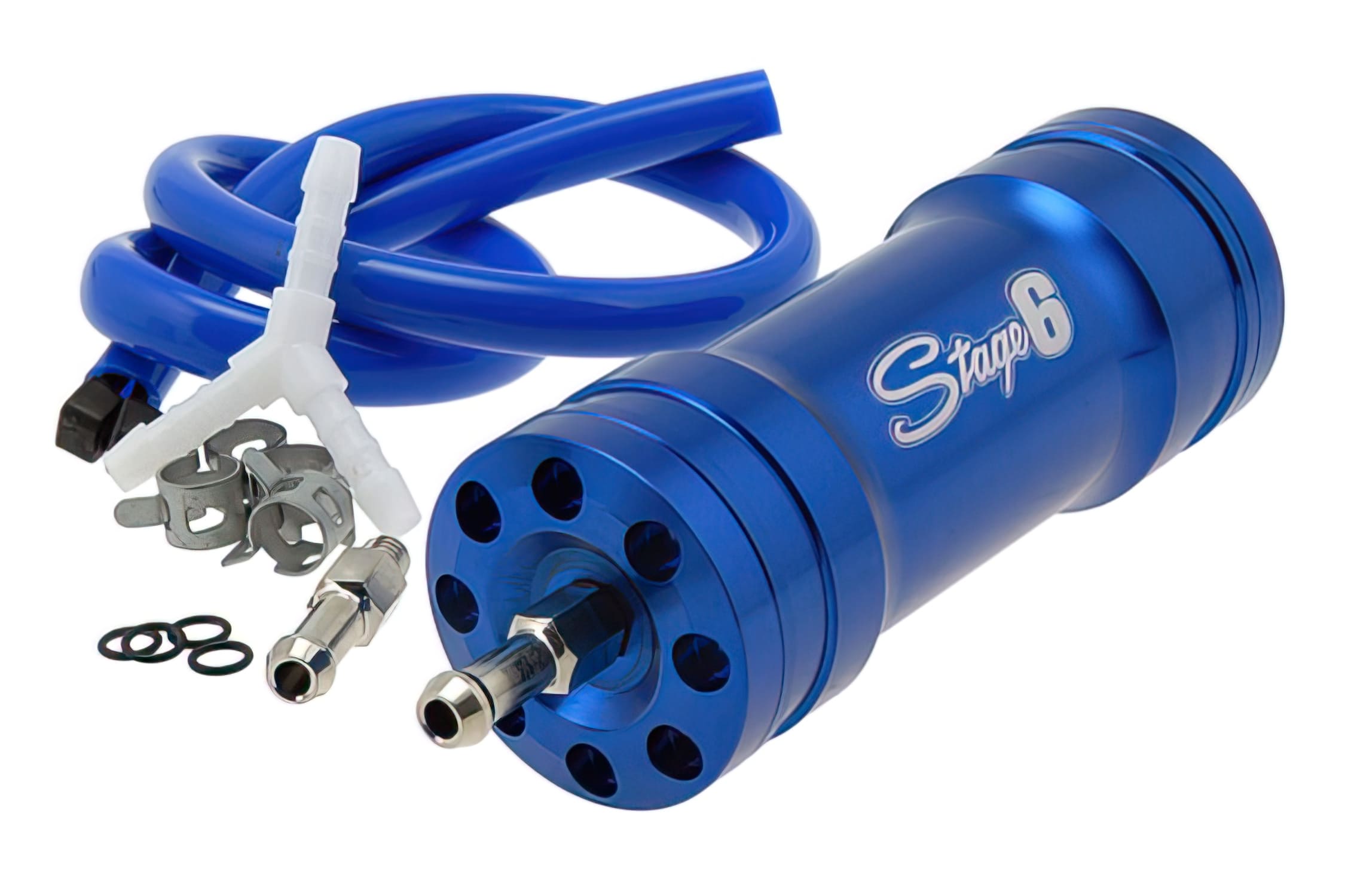 S6-38001BL Stage6 Fluid Compensator, blue anodized, incl. Mounting Set