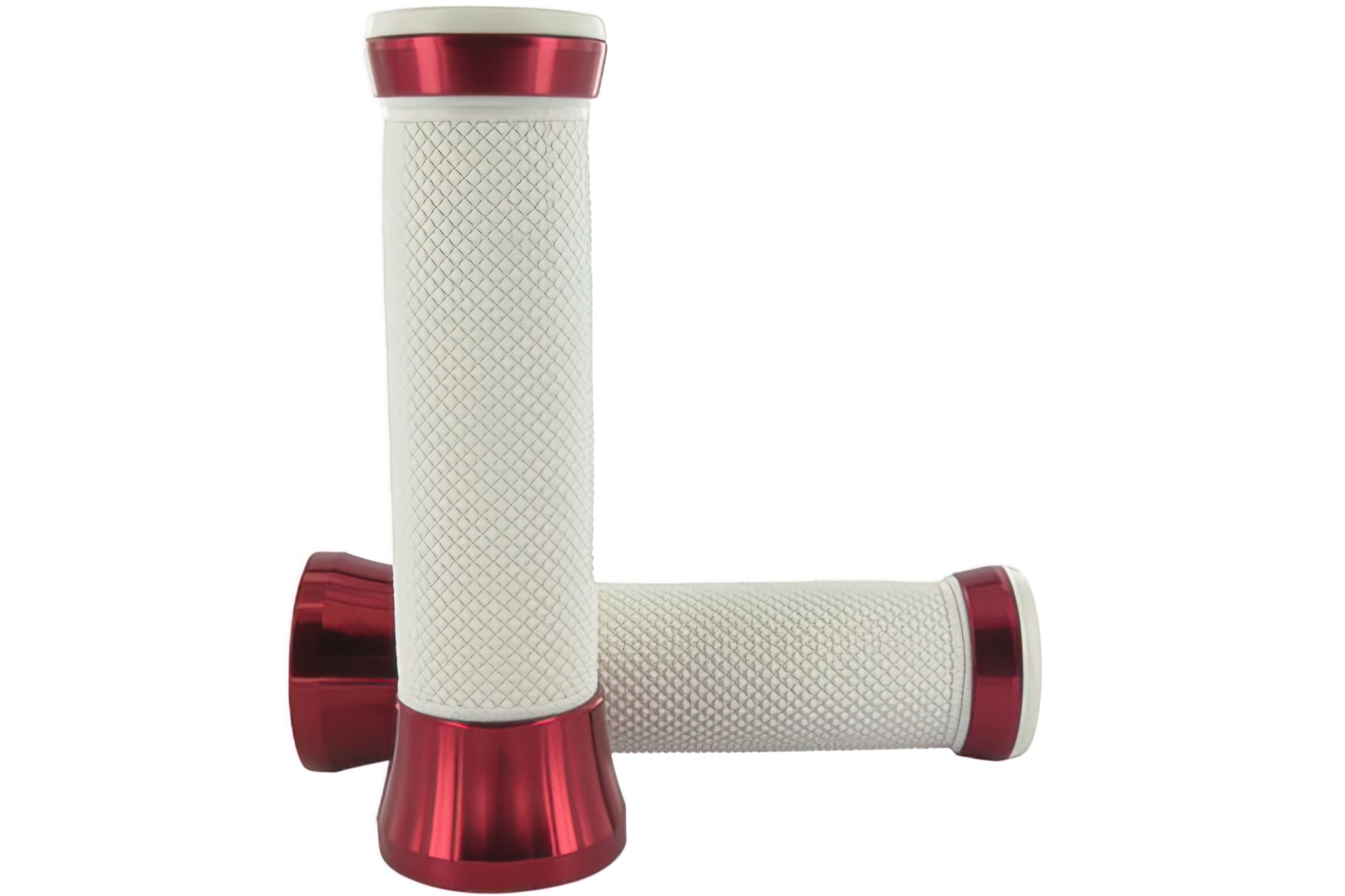 STR-065.07/RE Manopole STR8 “CNC”, bianco/rosso