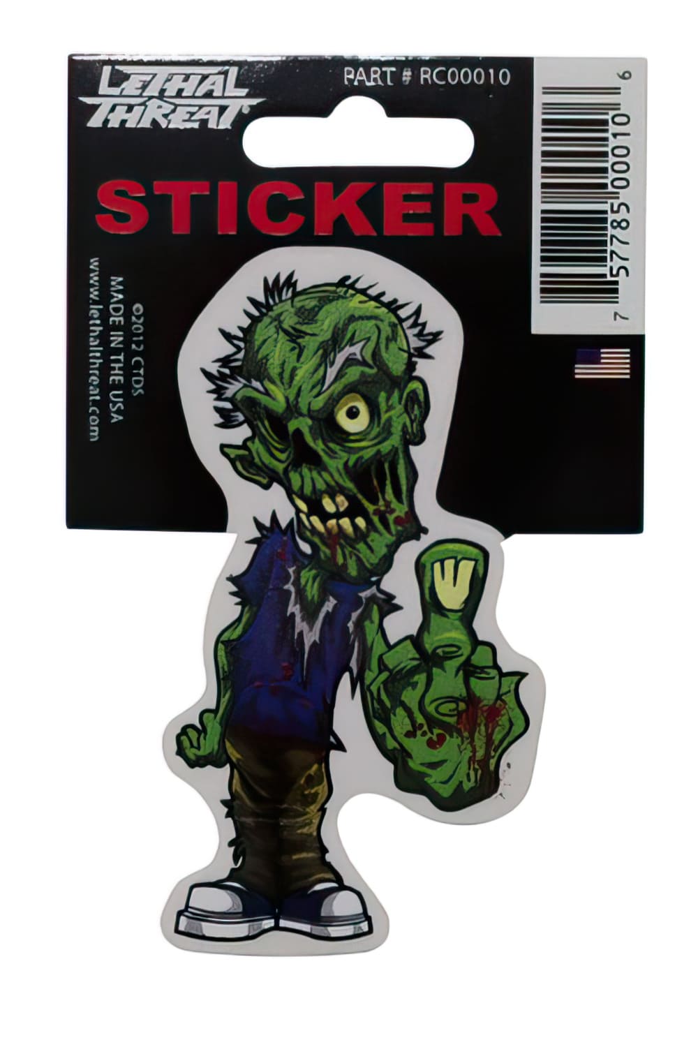 STICK-25489 Lethal Threat rc zombie finger sticker (7x9 cm)