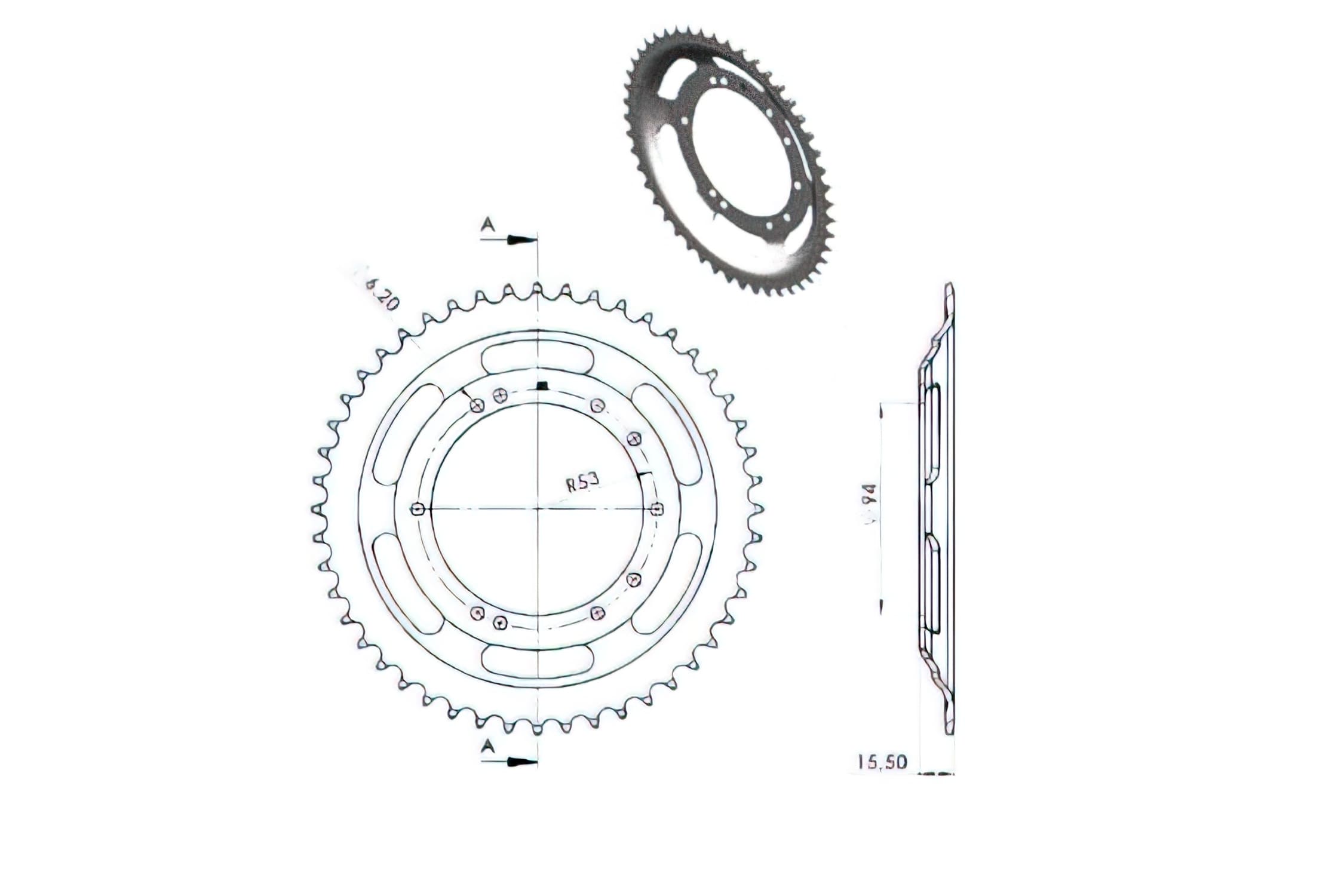 CGN2941 Crown 48 Teeth Peugeot 103 SP / MVL (Standard rim)