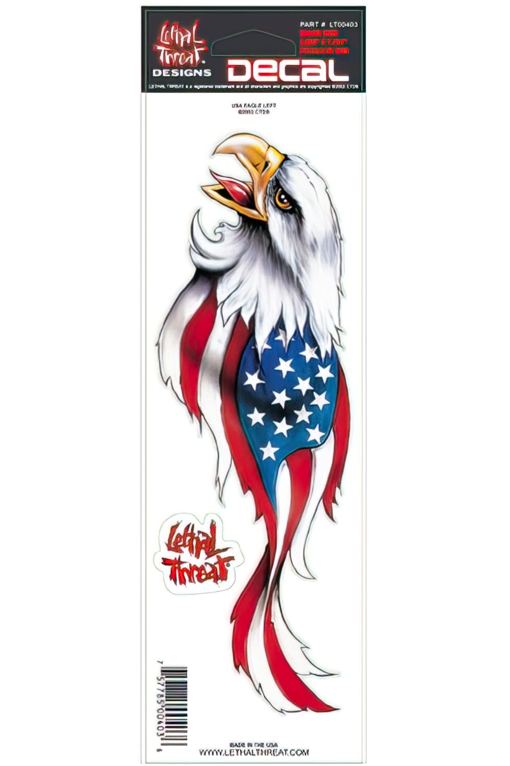 STICK-14502 Lethal Threat sticker usa eagle center (7x25 cm)