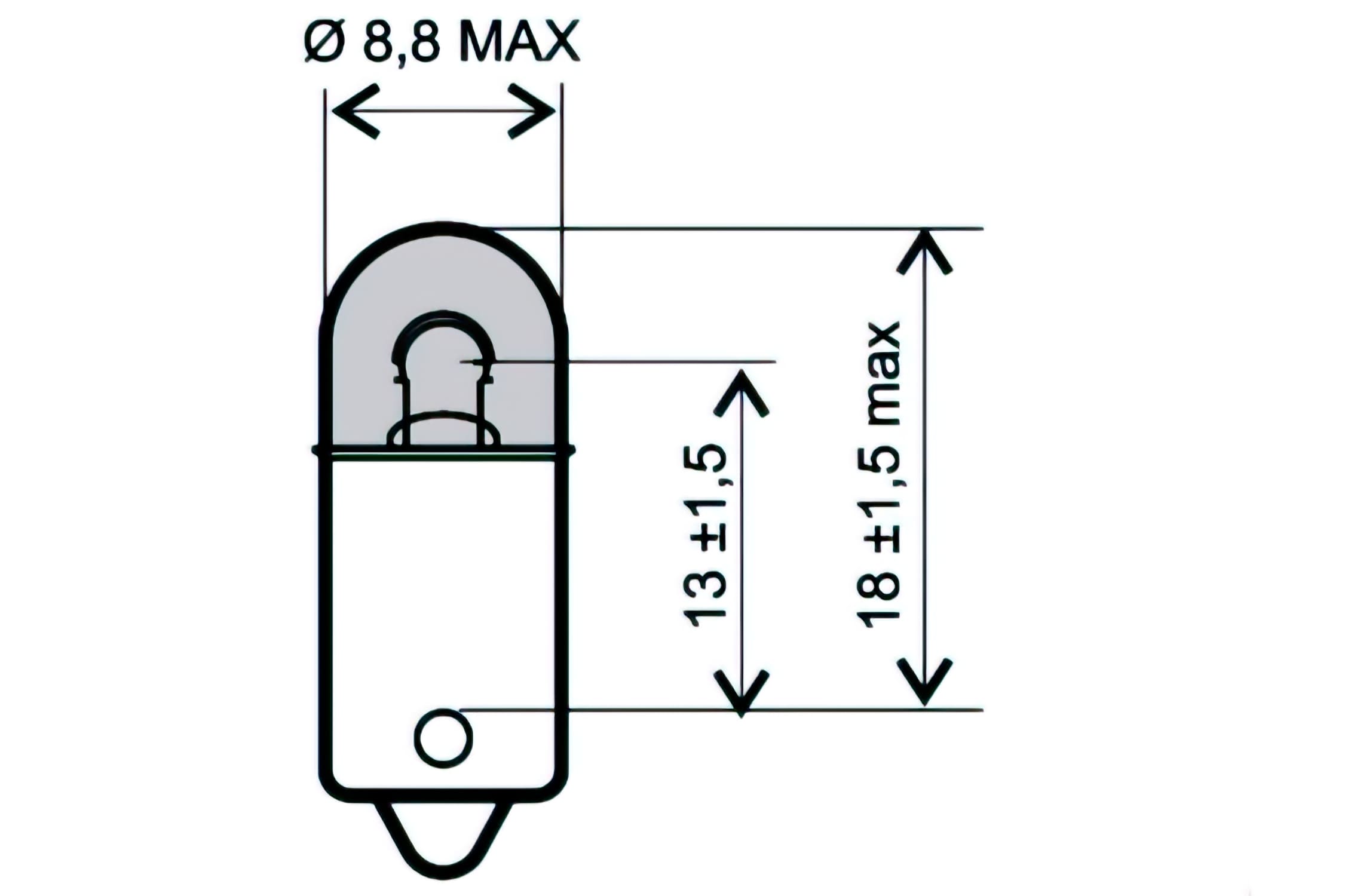 R246510335 Tail Light Bulb 6V 4W (BA9S)