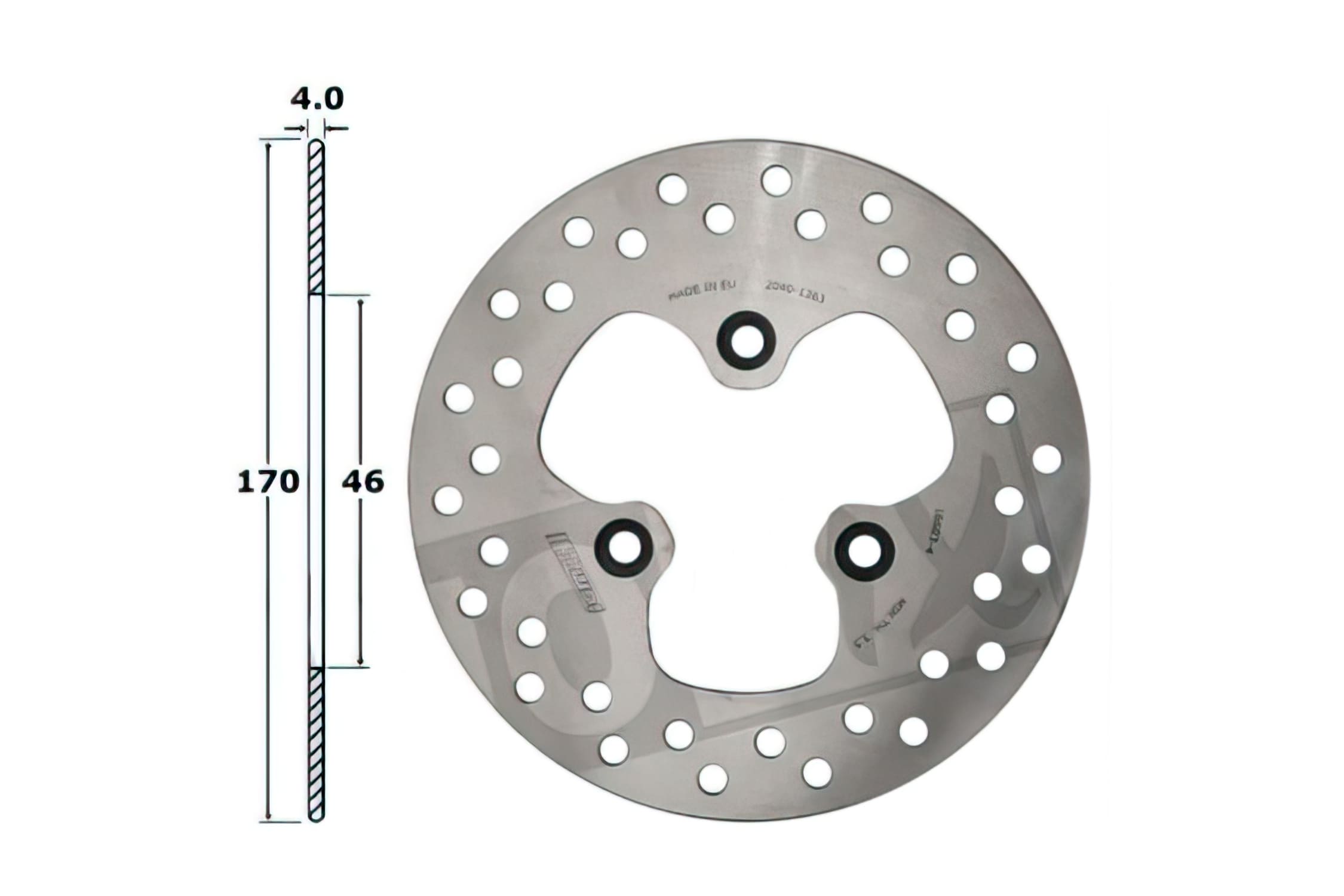 L-SA20401363 Disco Freno anteriore 170mm Peugeot Kisbee 50cc