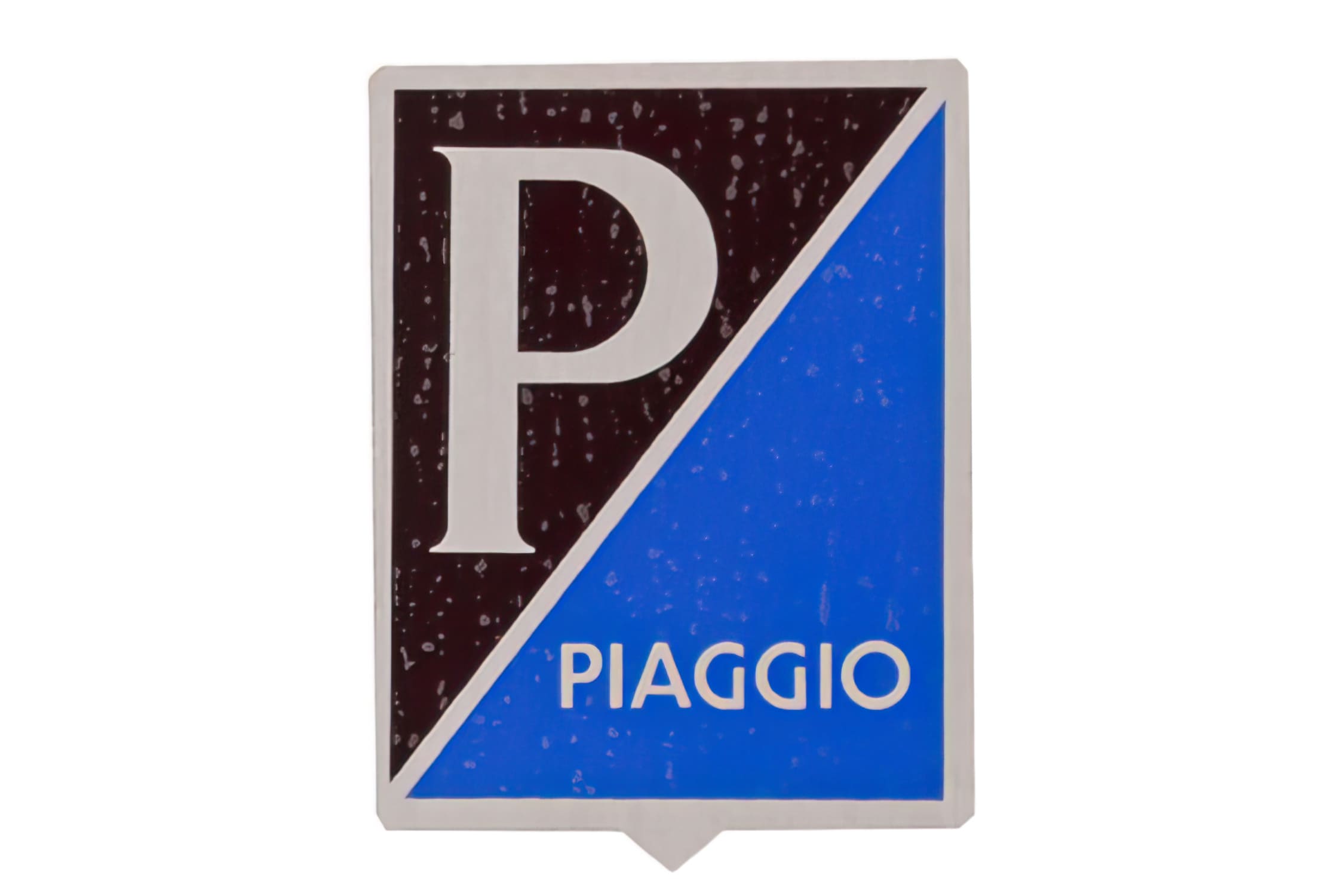 R142720430 Scudetto Esagonale, Piaggio nero / blu