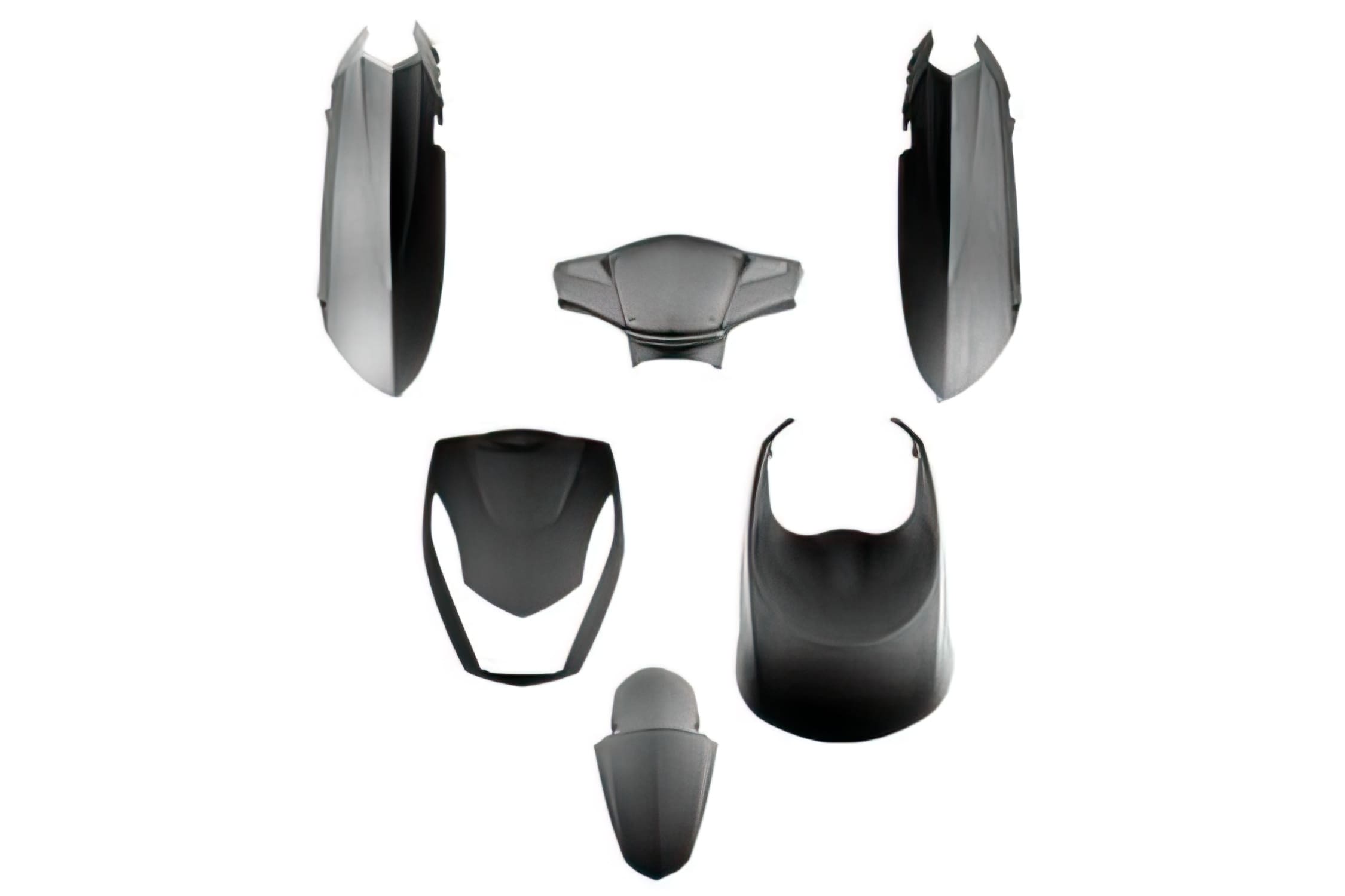 STR-931/BM 6-piece fairing kit matt black Peugeot Kisbee up to 2017