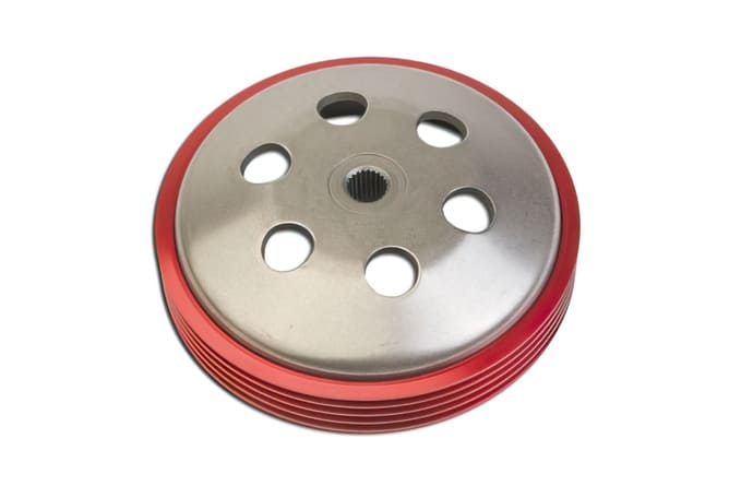 L-SP640146 Racing Clutch Bell 107mm red Piaggio / Peugeot / Honda / GY6 / Kymco