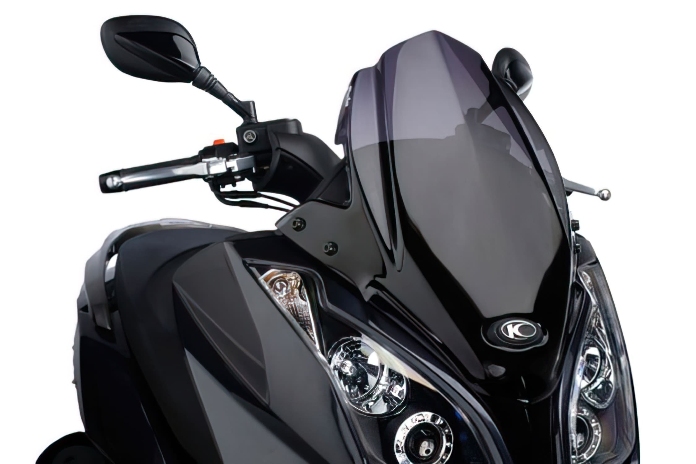 PU5522F Puig V-Techline Sport Windshield, Intense Smoke, Yamaha T--Max 500cc '08-11