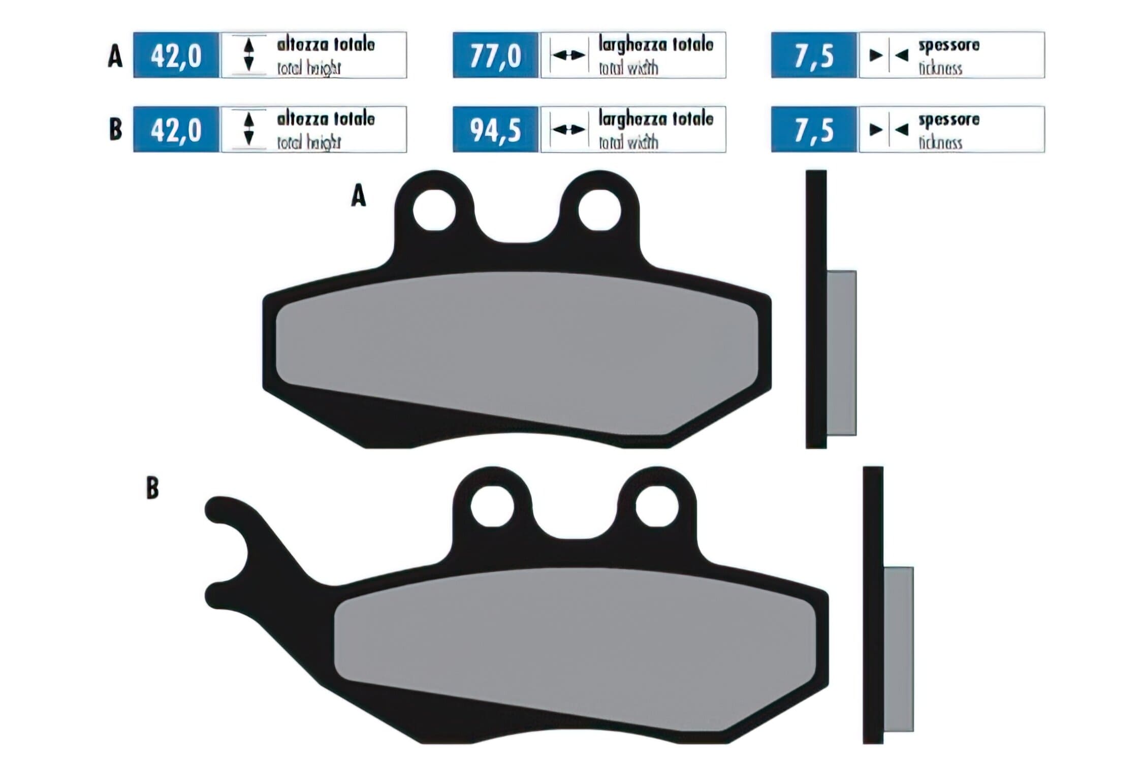 P174.0017 Brake pads Polini Original Piaggio (Grimeca)