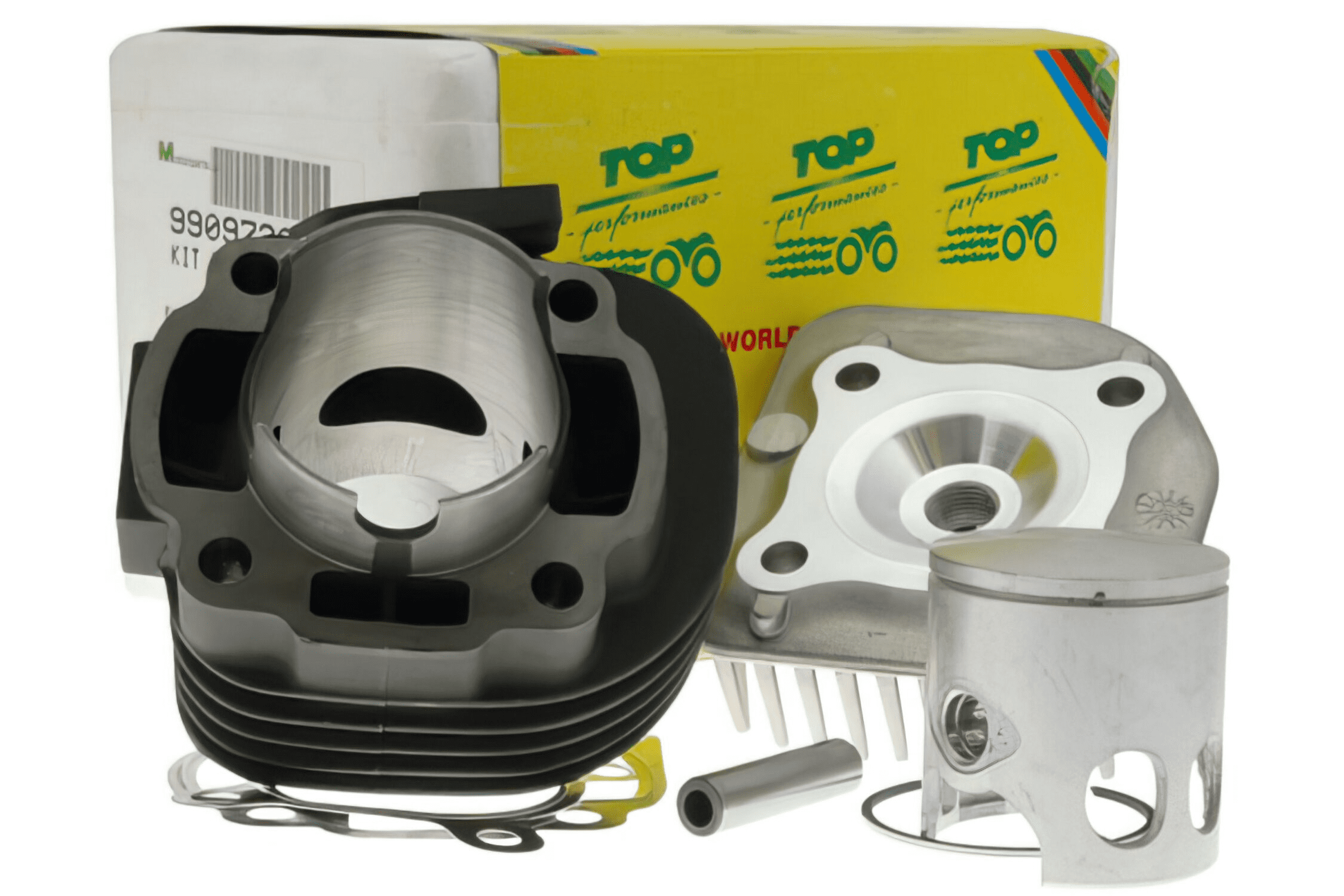 9909730 gruppo termico top racing 70cc d.47 minarelli orizzontale ac aria sp.10 ghisa