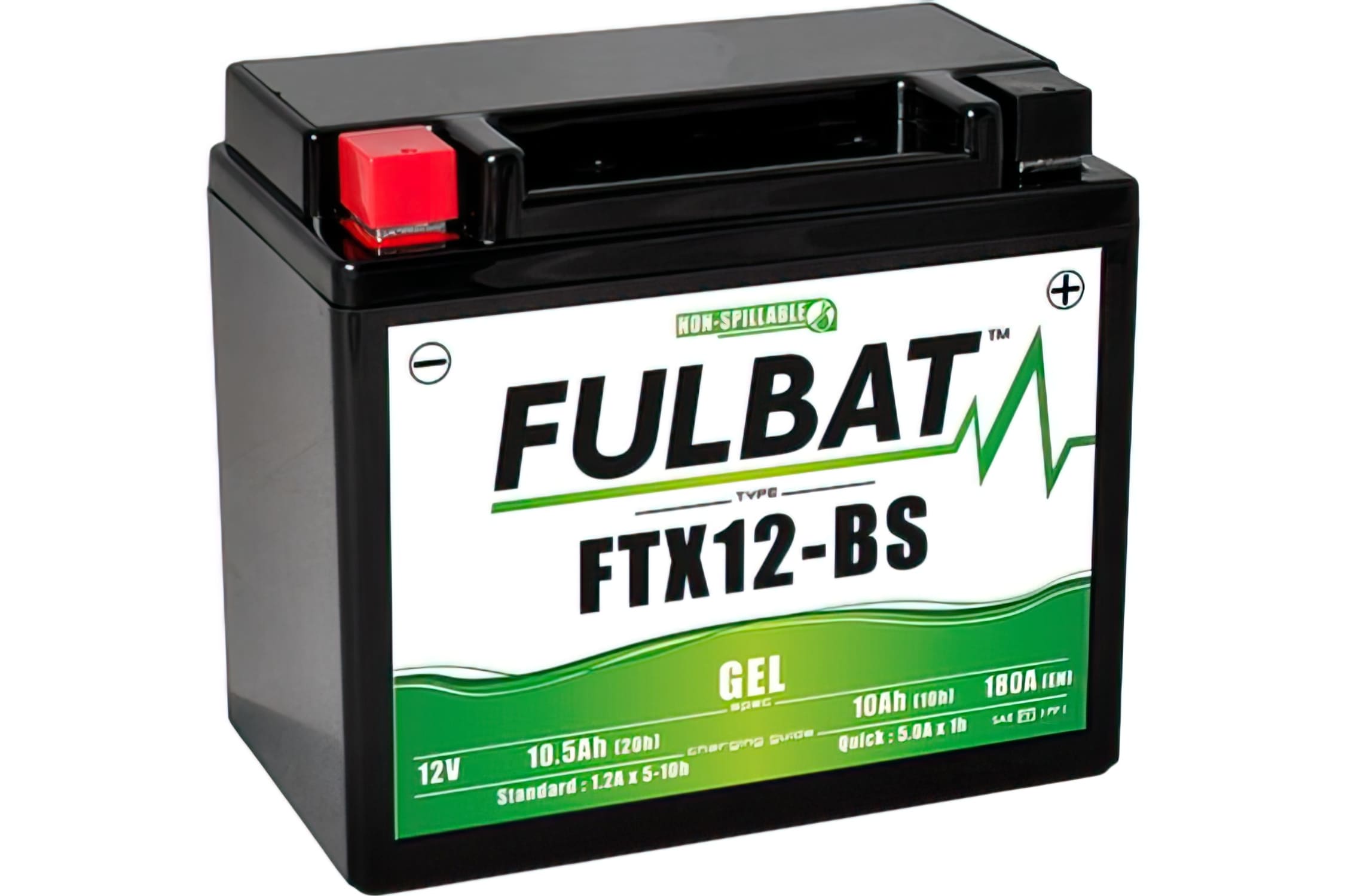 FB550922 Fulbat FTX12-BS 12V - 10Ah Gel maintenance-free battery - ready to install