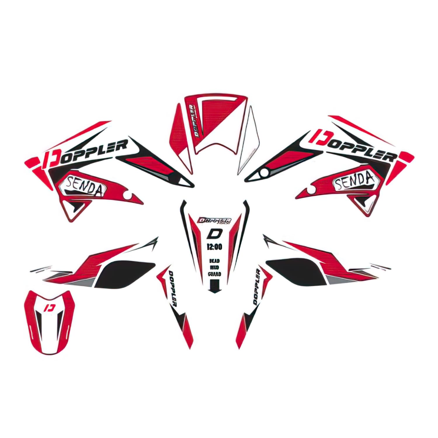 CGN501897 Deco Kit Doppler white / black / red Derbi Senda after 2011