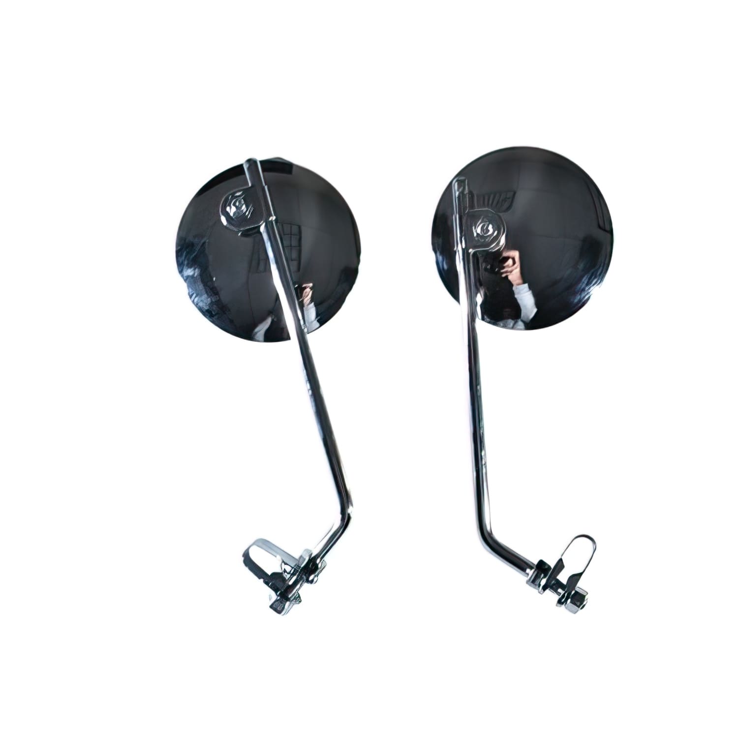 CGN497580 Universal round chrome mirrors (x2) mopeds