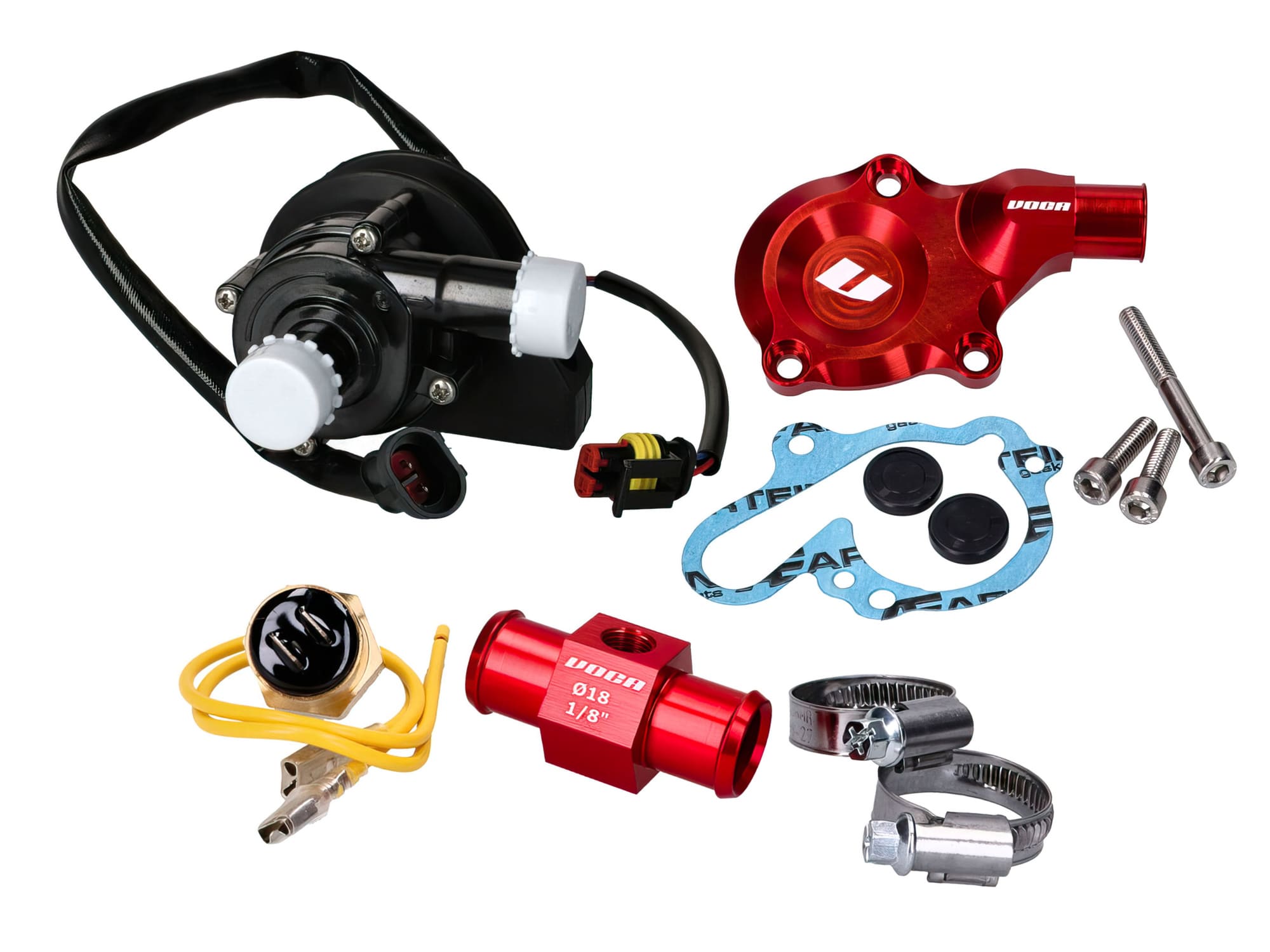 VCR-RD09.188/RE Electric Water Pump Kit Voca Racing red Minarelli AM6