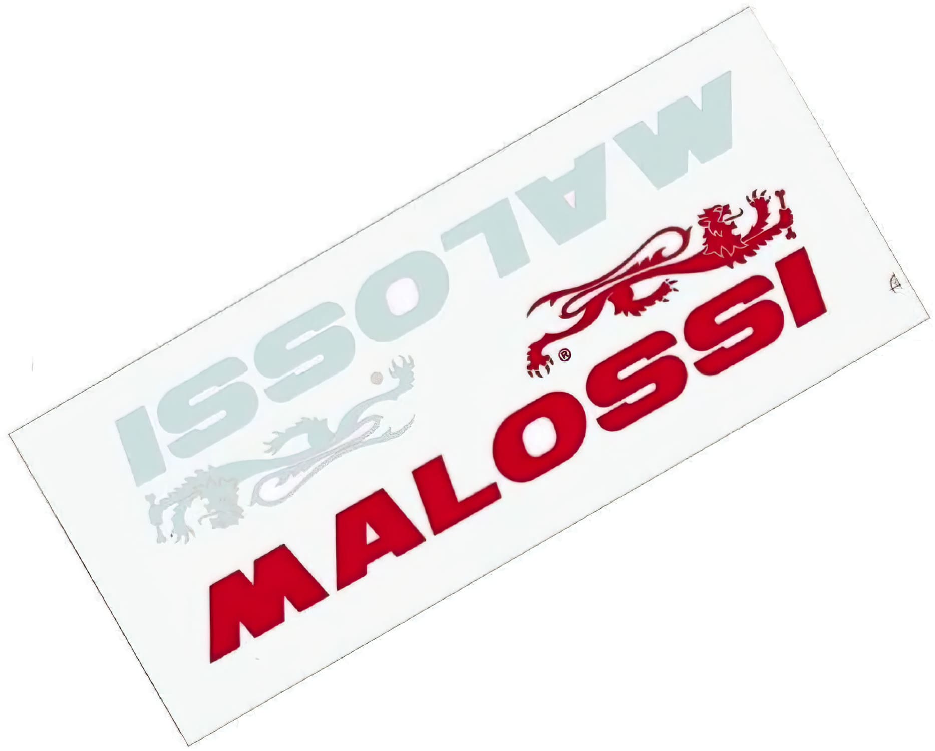 STICK-MALOSSI/L Adesivi Malossi rosso e bianco (220x50mm)