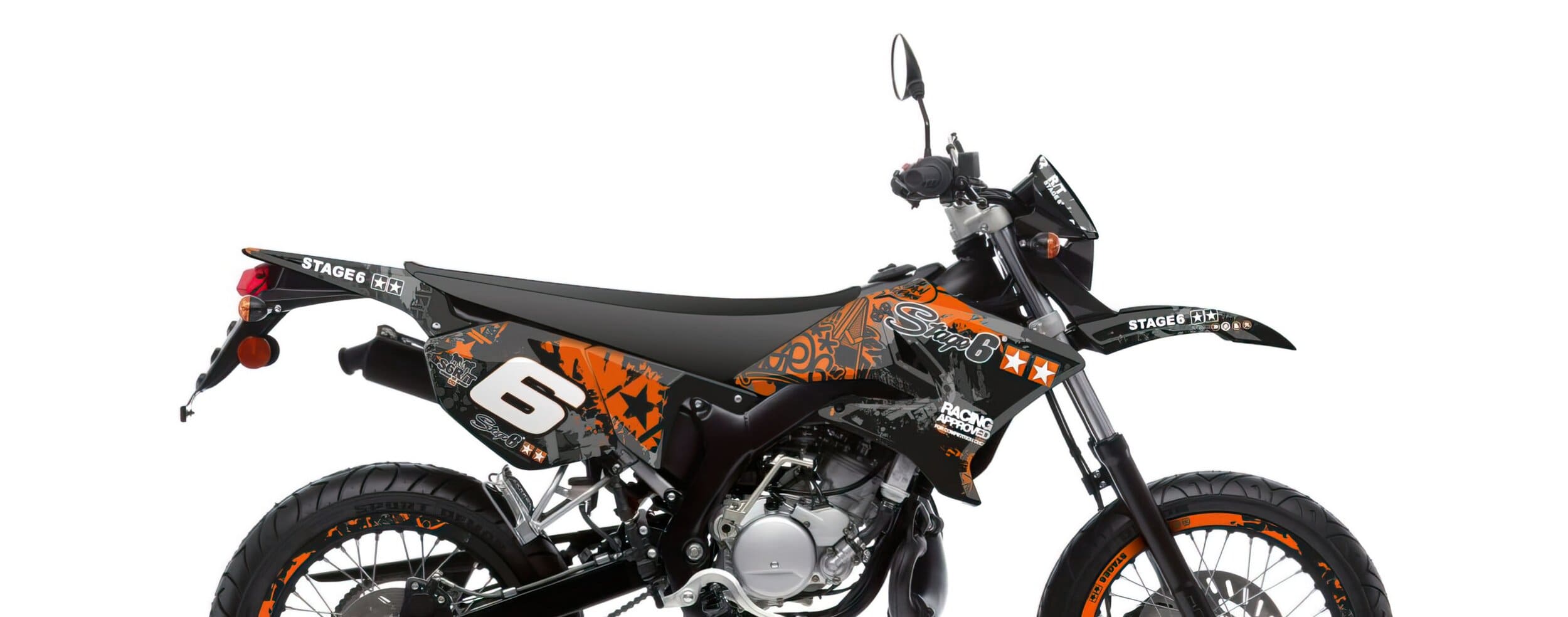 S6-058801/BK Kit deco Stage6 orange - black Yamaha DT50 / MBK X-Limit