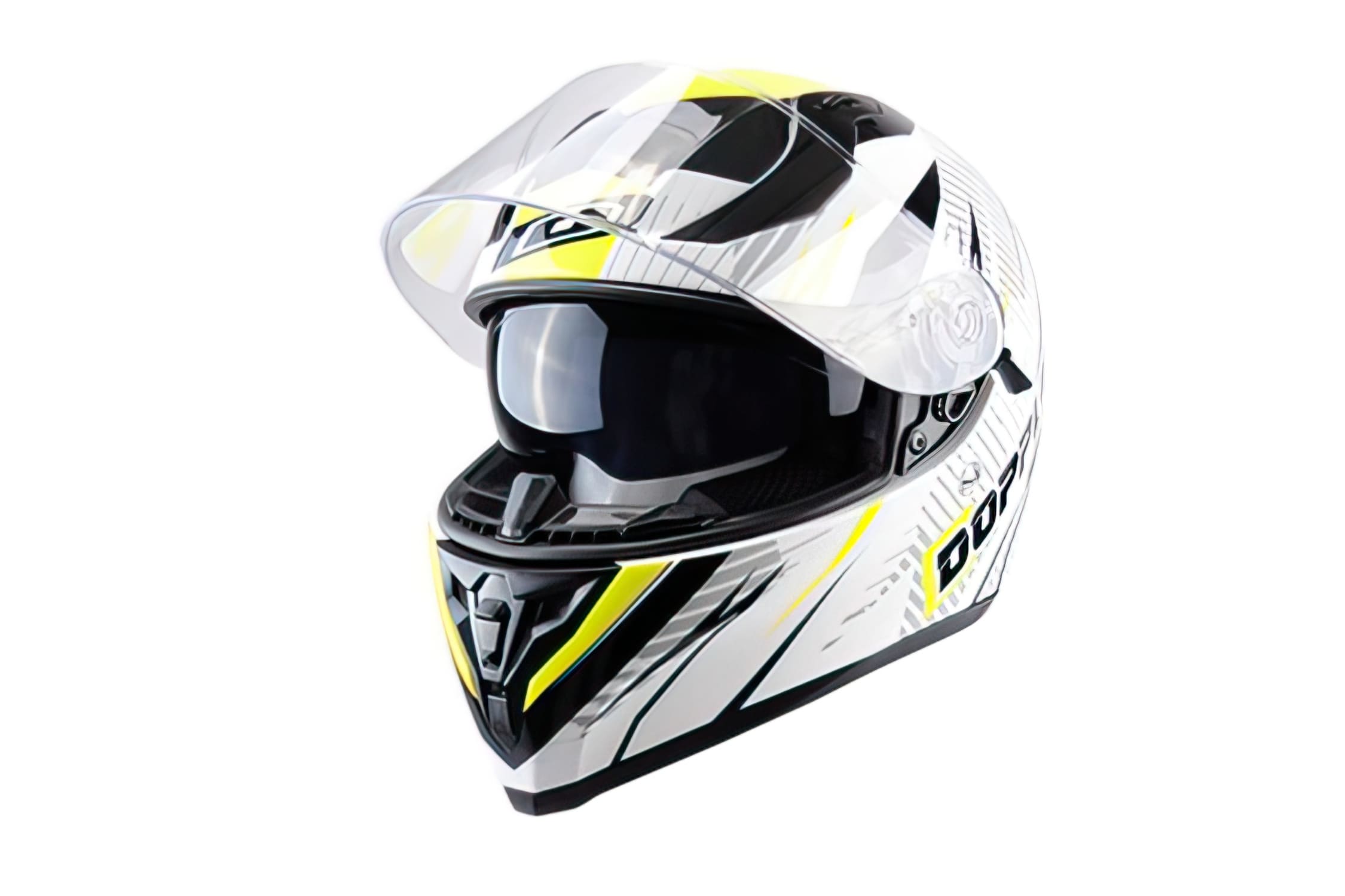 CGN503294 Full Face Helmet with Double Visor Doppler V2 White / Yellow / Black XL