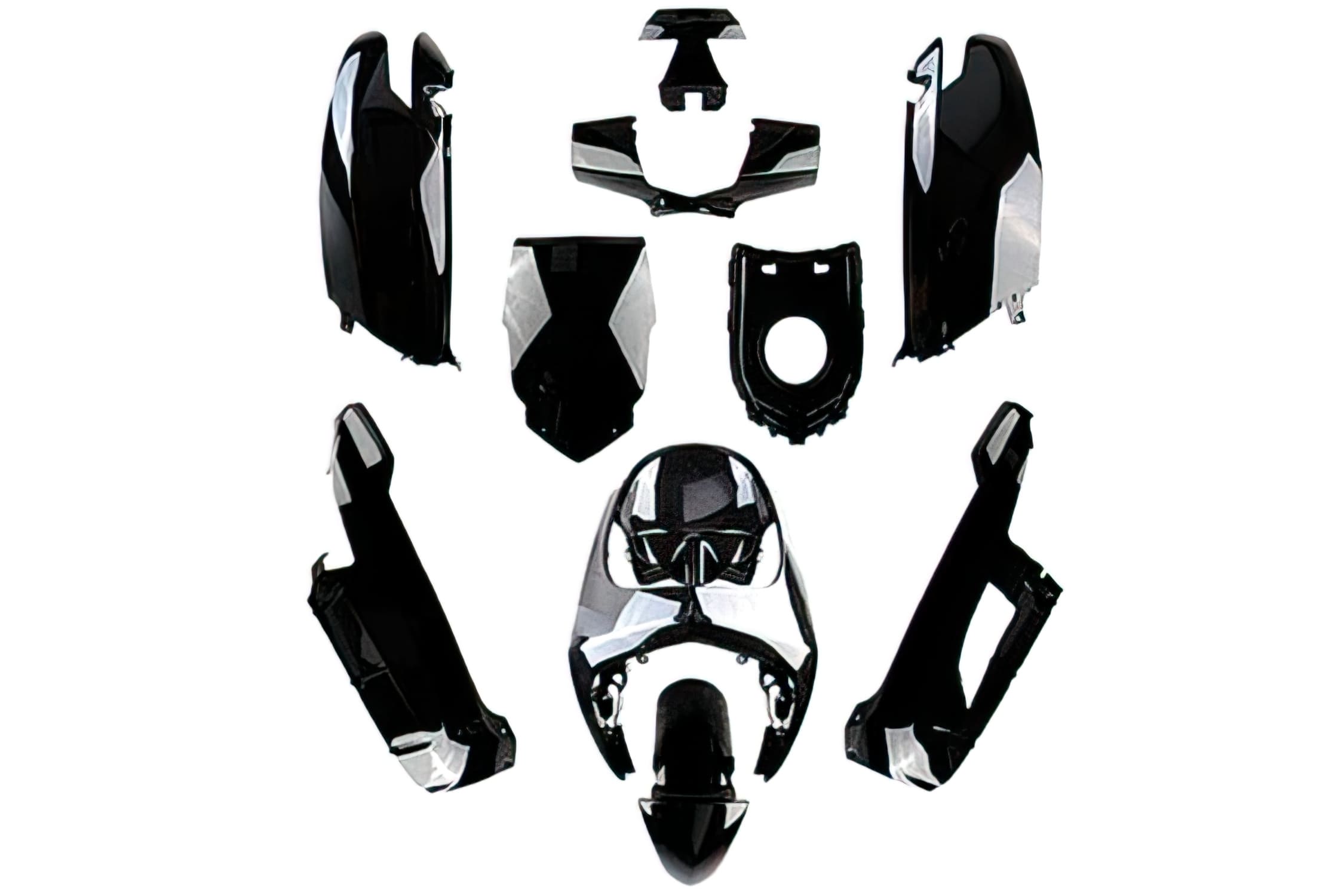 STR-932/BK Kit carena 10 pezzi nero Peugeot Vivavity dopo 2008