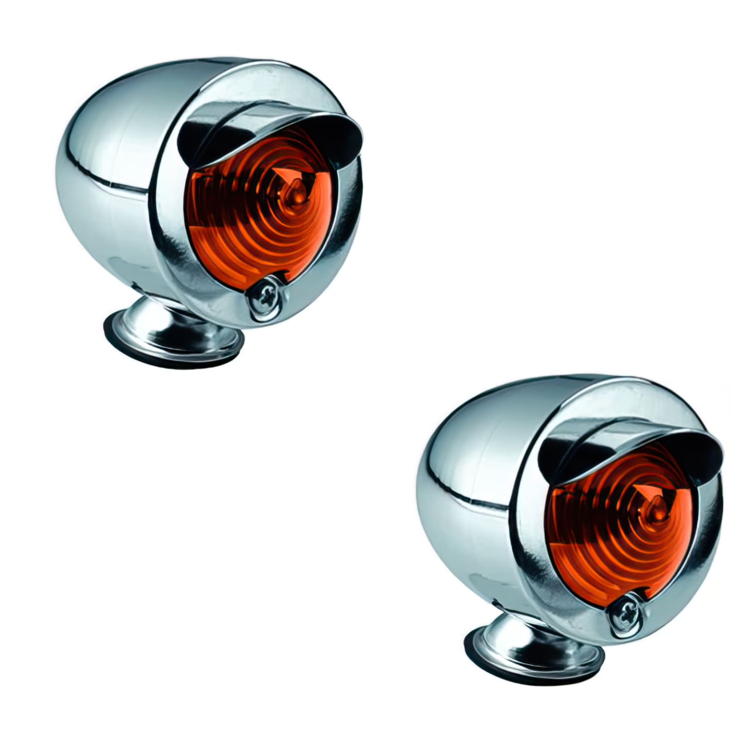 CGN218479 Chrome / Orange Glide Headlight with Cover