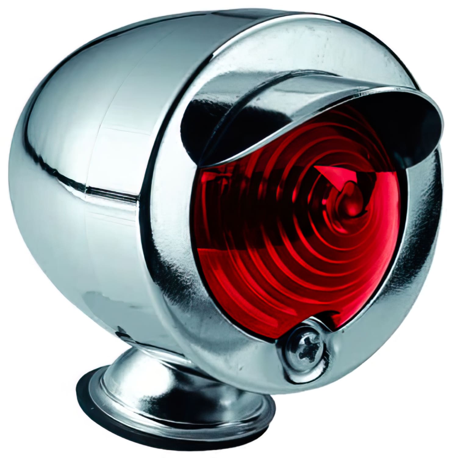 CGN2666 Chrome / Red Glide Headlight with Cover