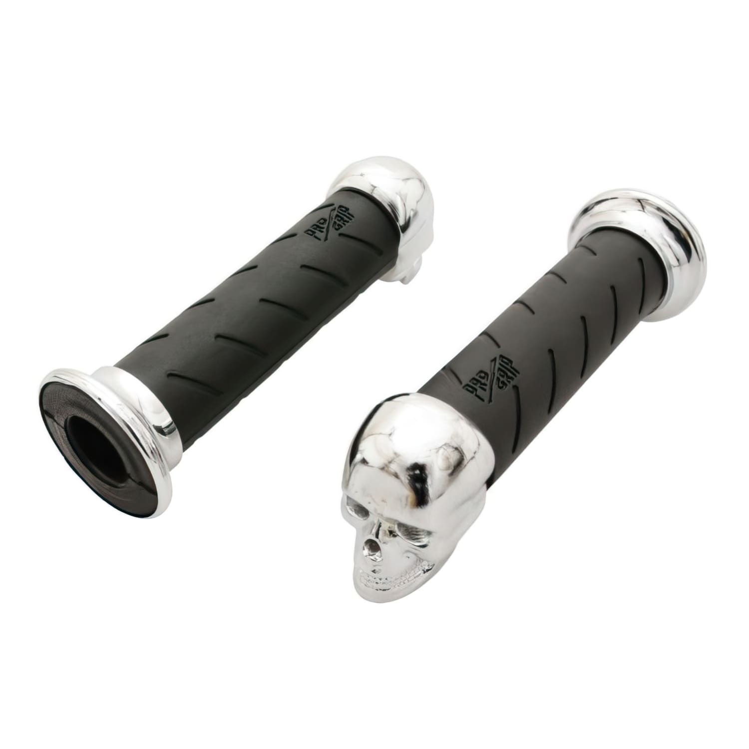 PG862-148466 ProGrip 862 Grips Black/Chrome with Skull