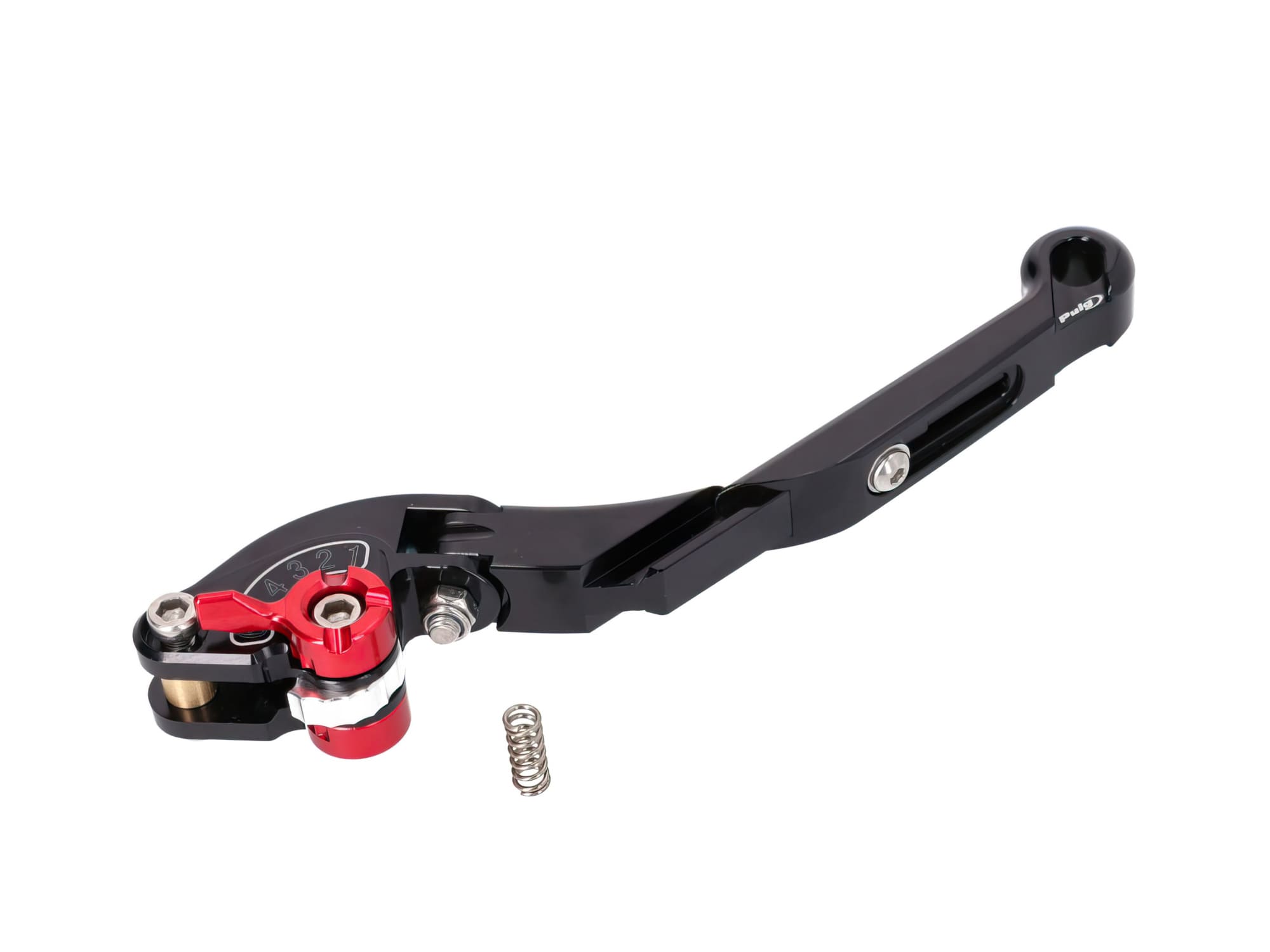 PUI19-NNR Puig 2.0 Adjustable Folding Extendable Front Brake Lever Black / Red