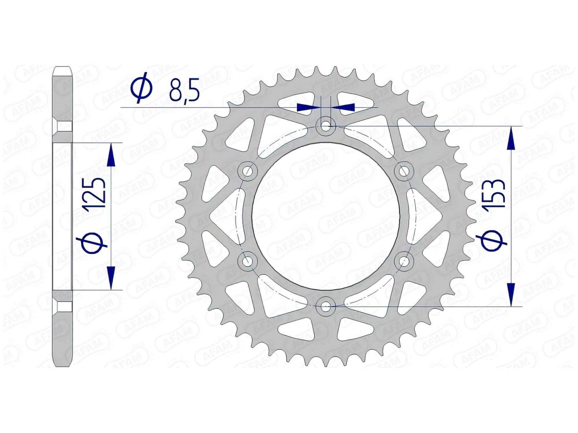 1074390004 Corona Afam alluminio autopulente Z52 Honda CR / CRF / XR