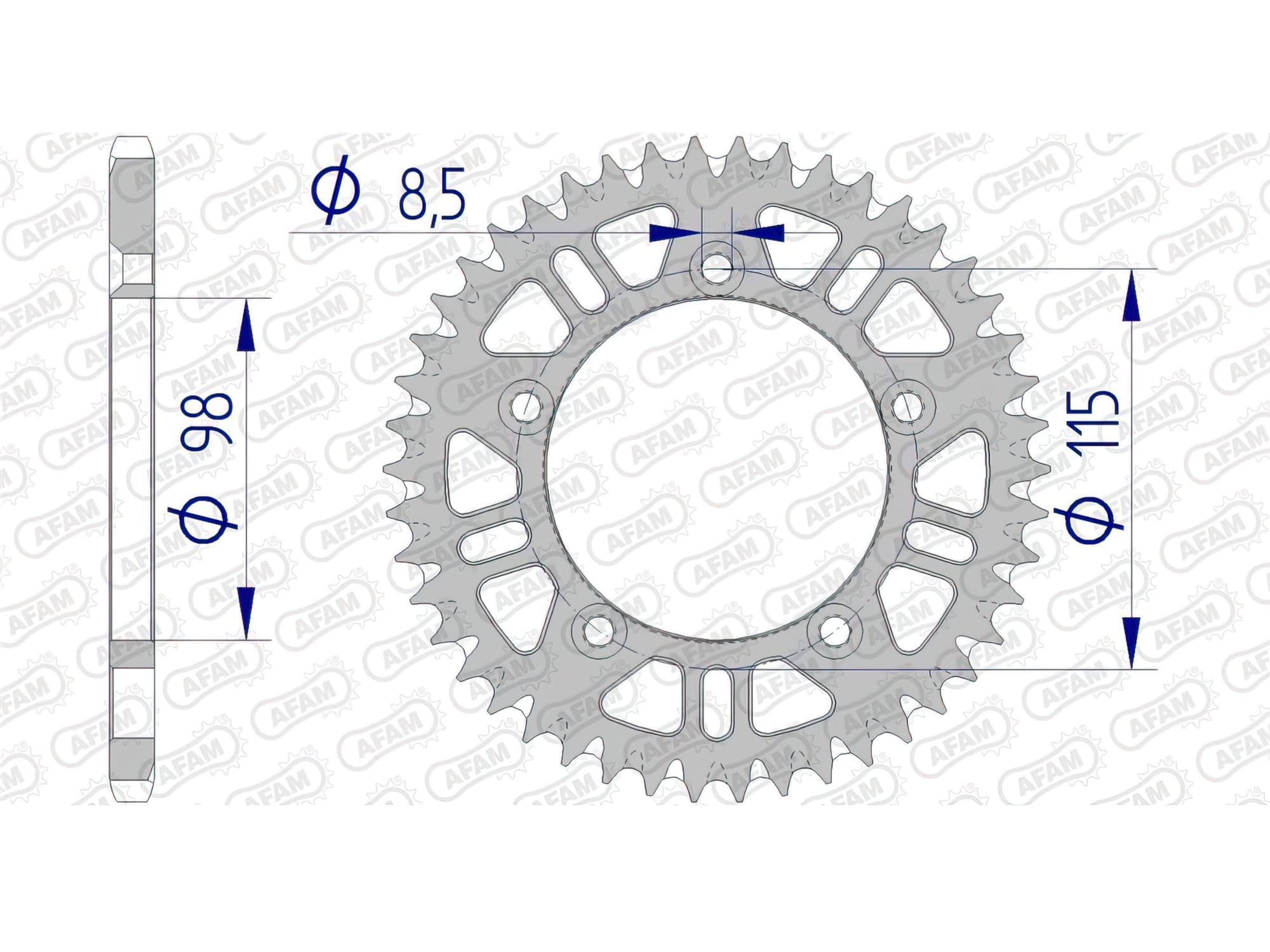 1074724003 Afam 420 self-cleaning aluminum crown Z48 SX / TC 65