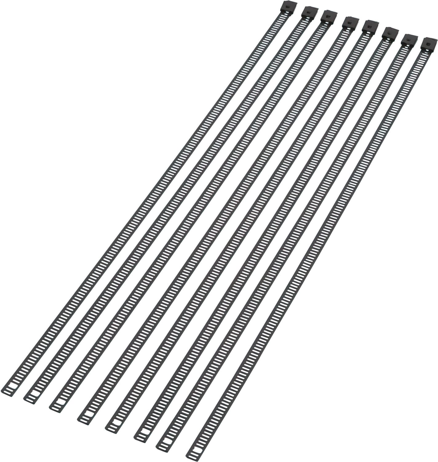 MR21200645 Cable ties x8 grooved 35cm stainless steel black