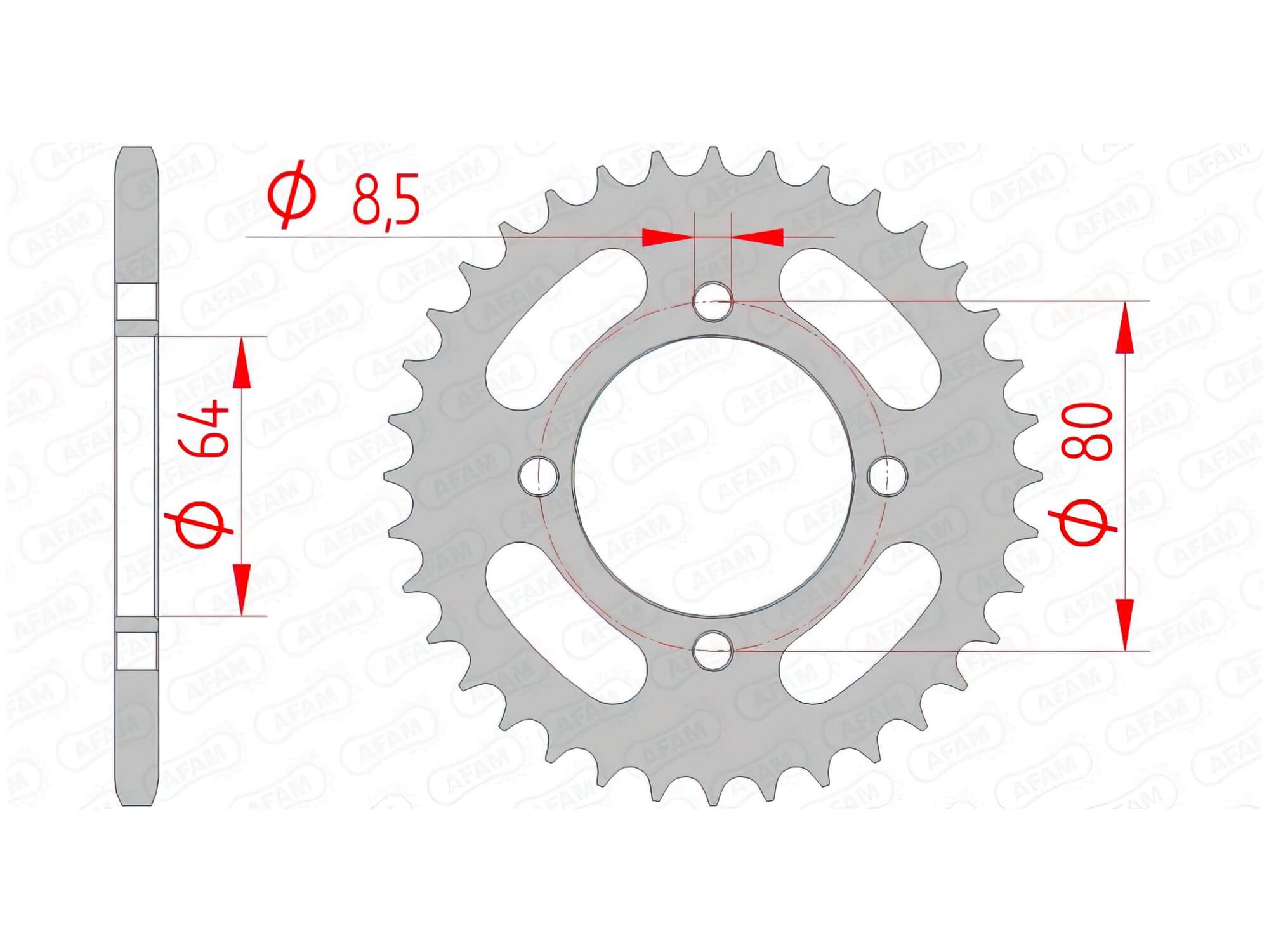 1074404002 Afam steel crown Z32 PW 80