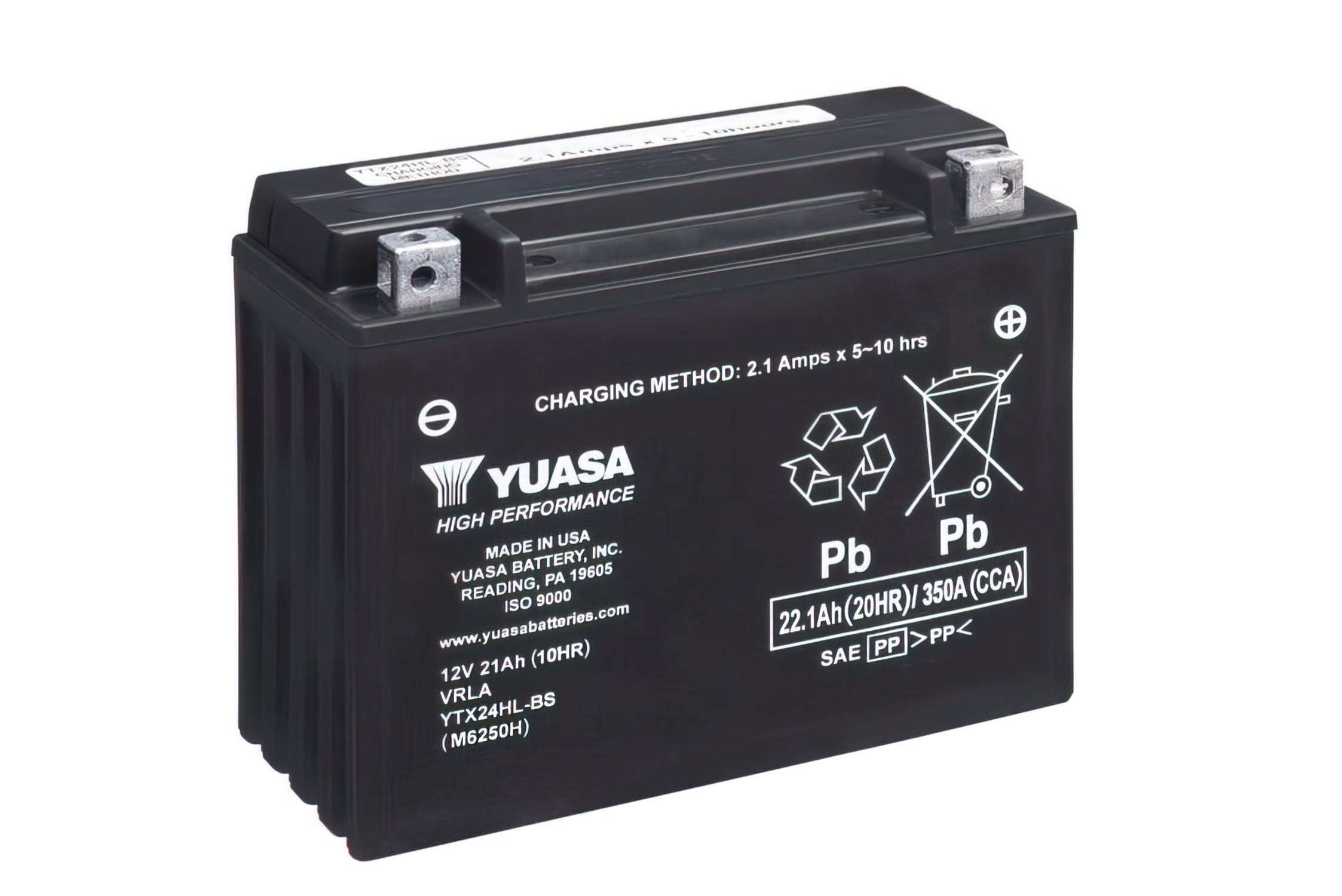 YUA36258 Yuasa YTX24HL-BS DRY MF Maintenance Free Battery - Ready to Install