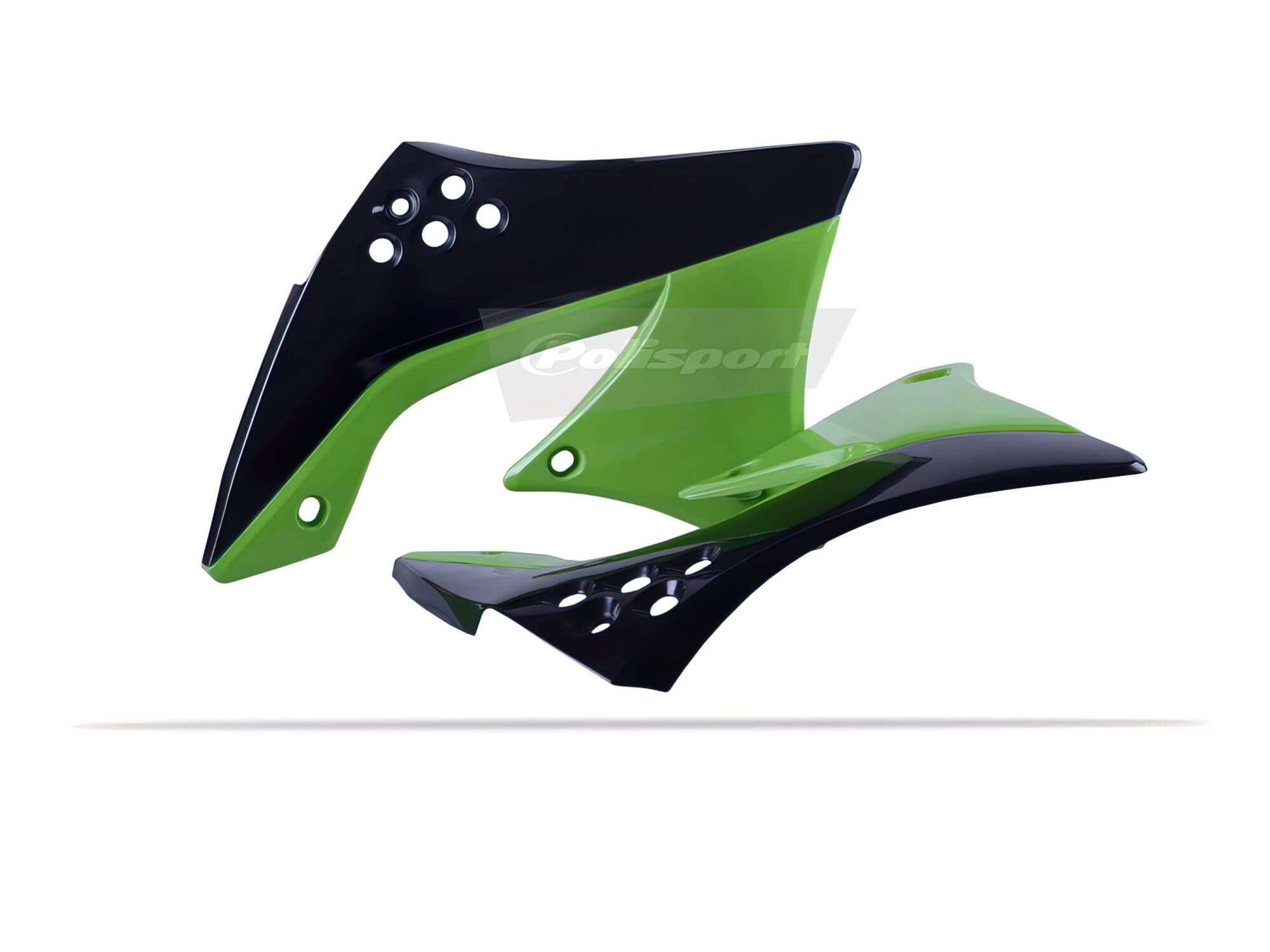 POL-8462900002 Polisport front side fairings original color black / green Kawasaki KXF 450