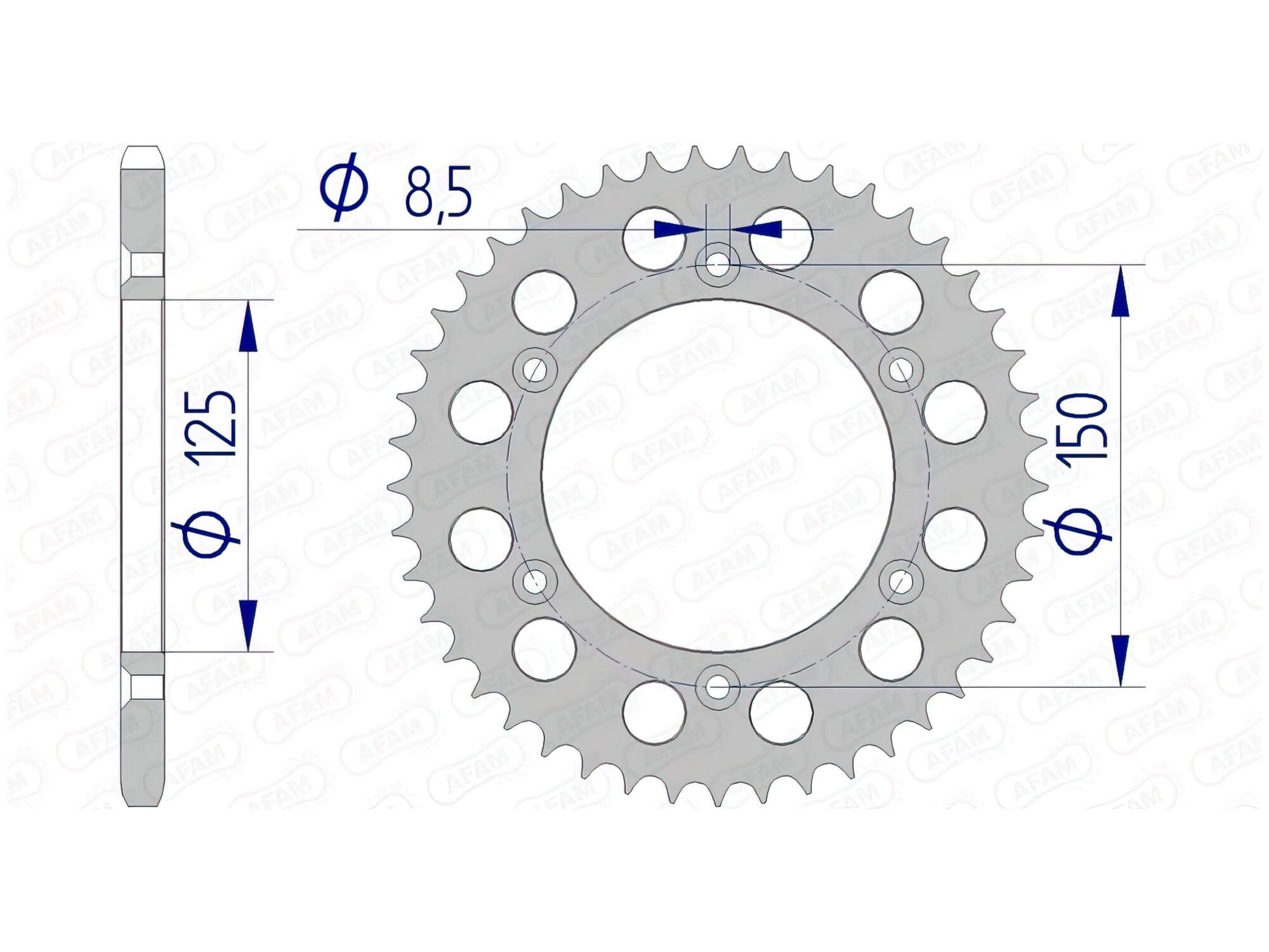 1074736013 Crown Afam aluminum Z46 KTM / Husqvarna