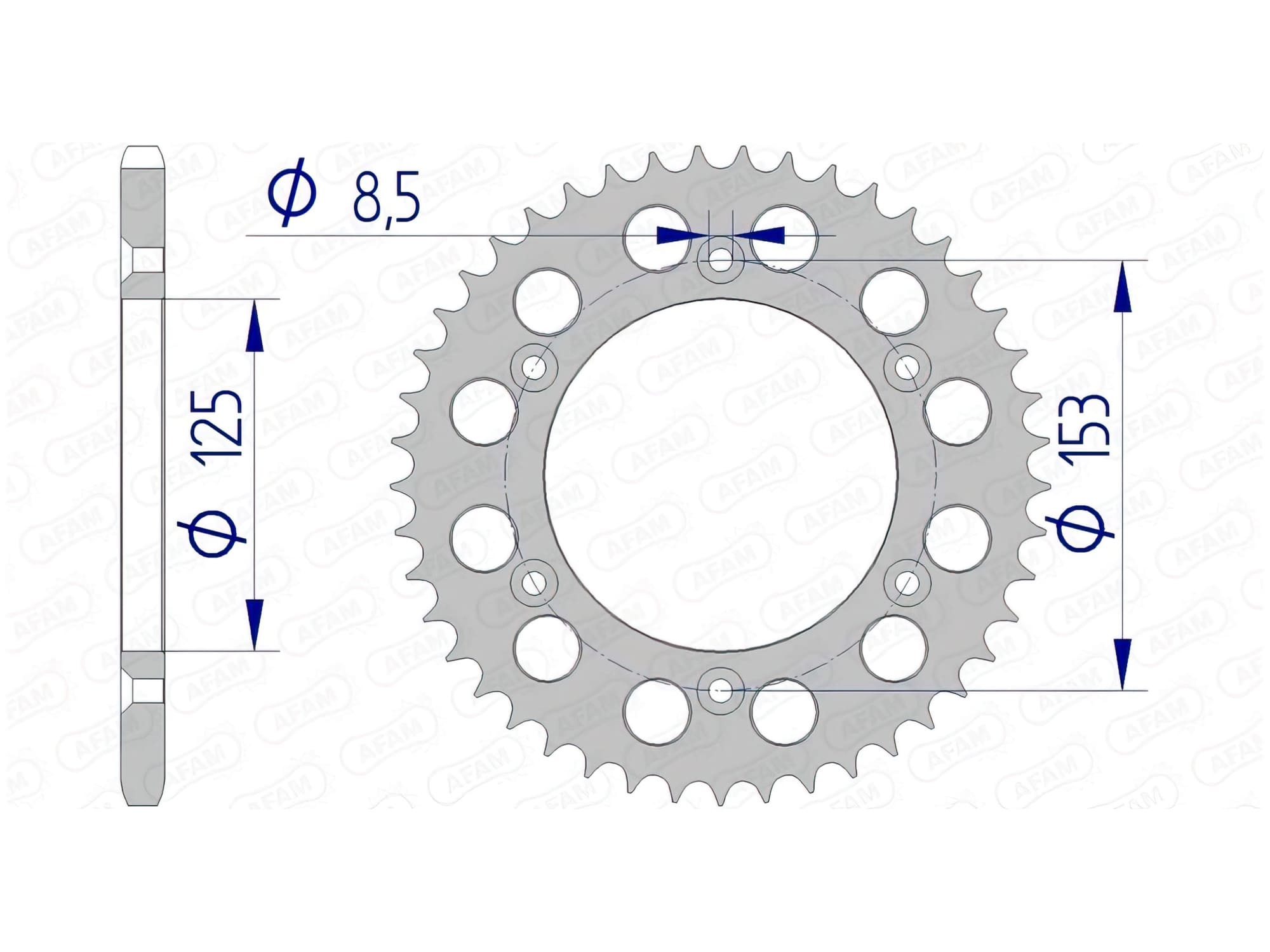 1074390007 Corona Afam alluminio autopulente Z43 Honda CR / CRF / XR