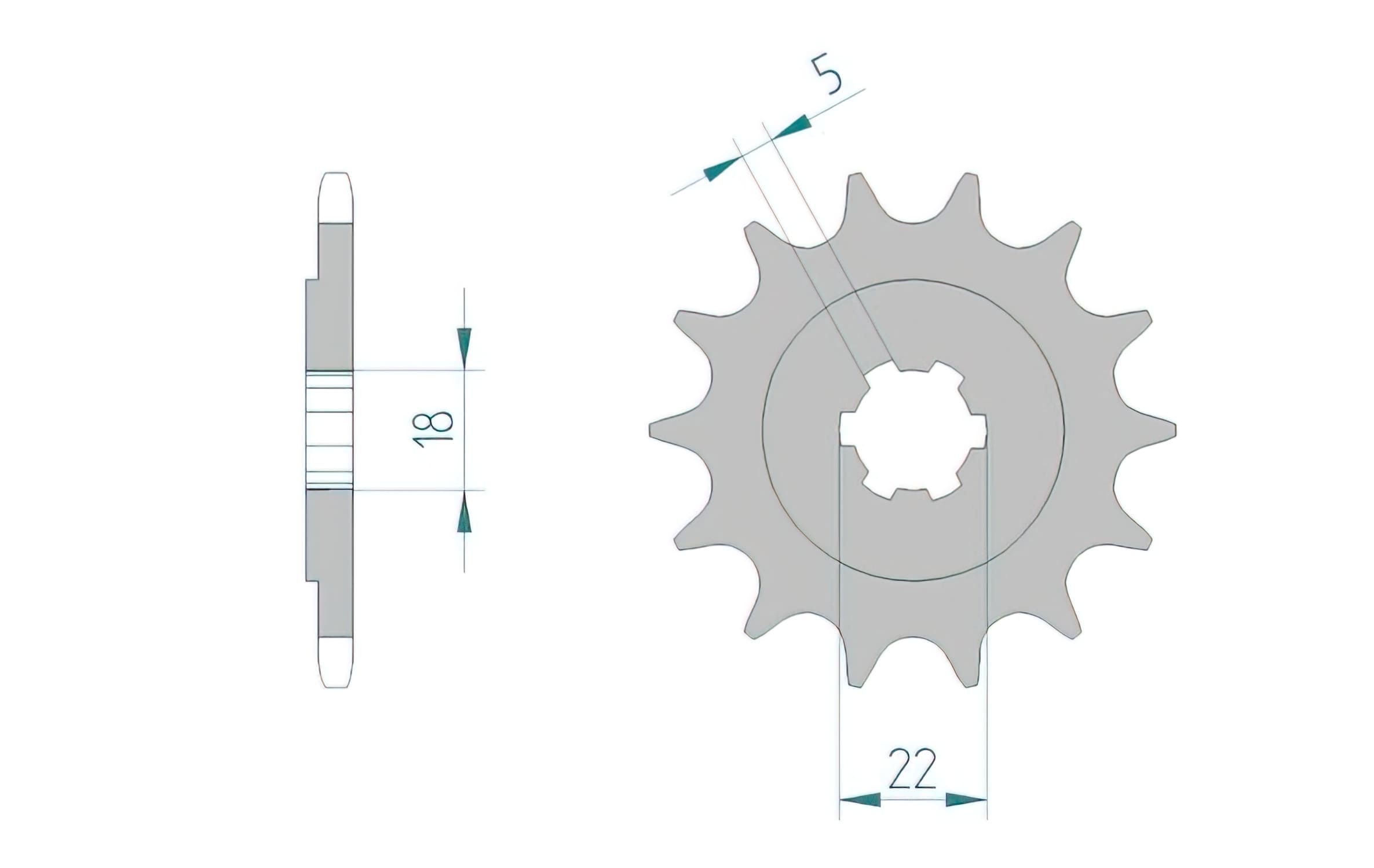 1076174003 Afam Z13 KX 125 sprocket