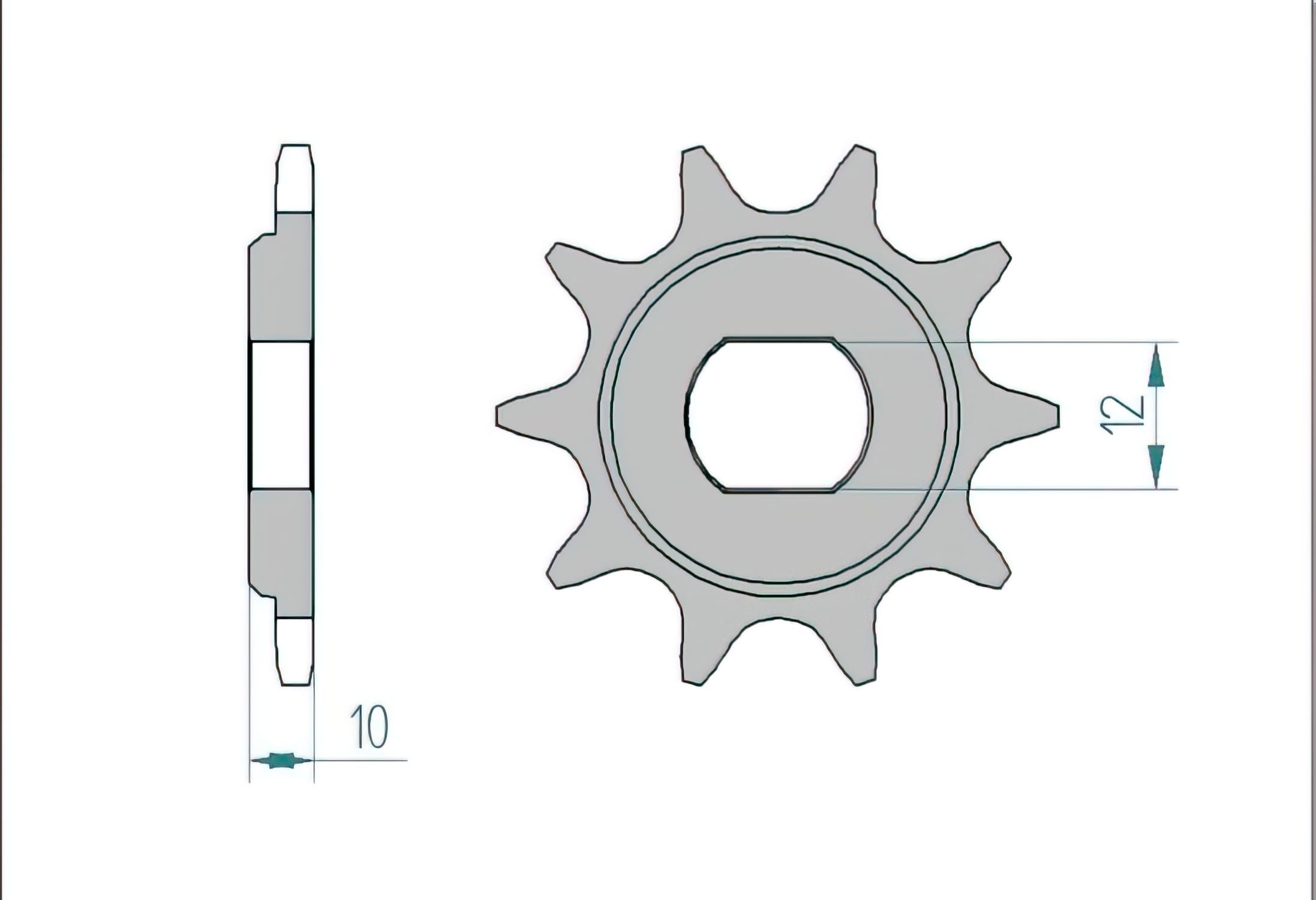 1077165001 Sprocket 415 Afam Z10 KTM 50 SX Pro Senior LC