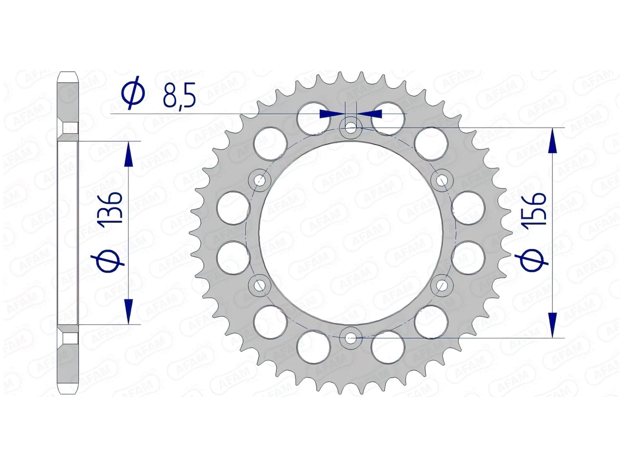 1074539005 Corona Afam alluminio Z43z GasGas / Husqvarna