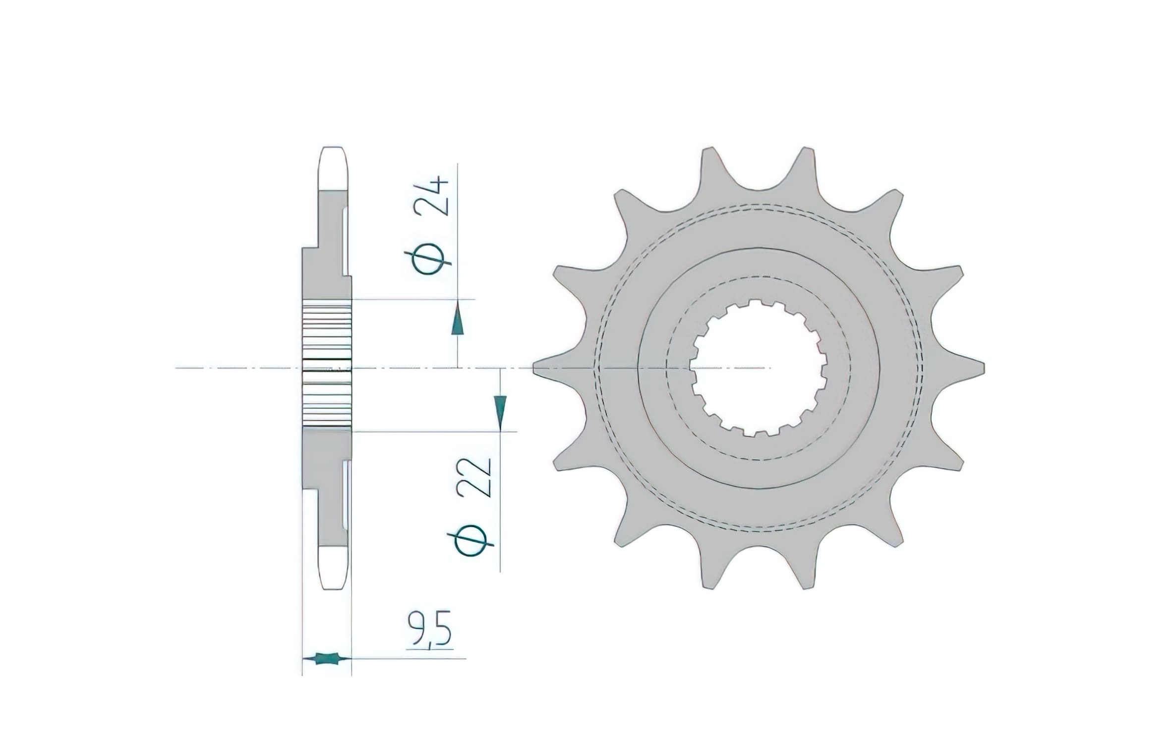 1074743001 Afam Self-Cleaning Sprocket Z13 Honda CR 250 / CRF 450