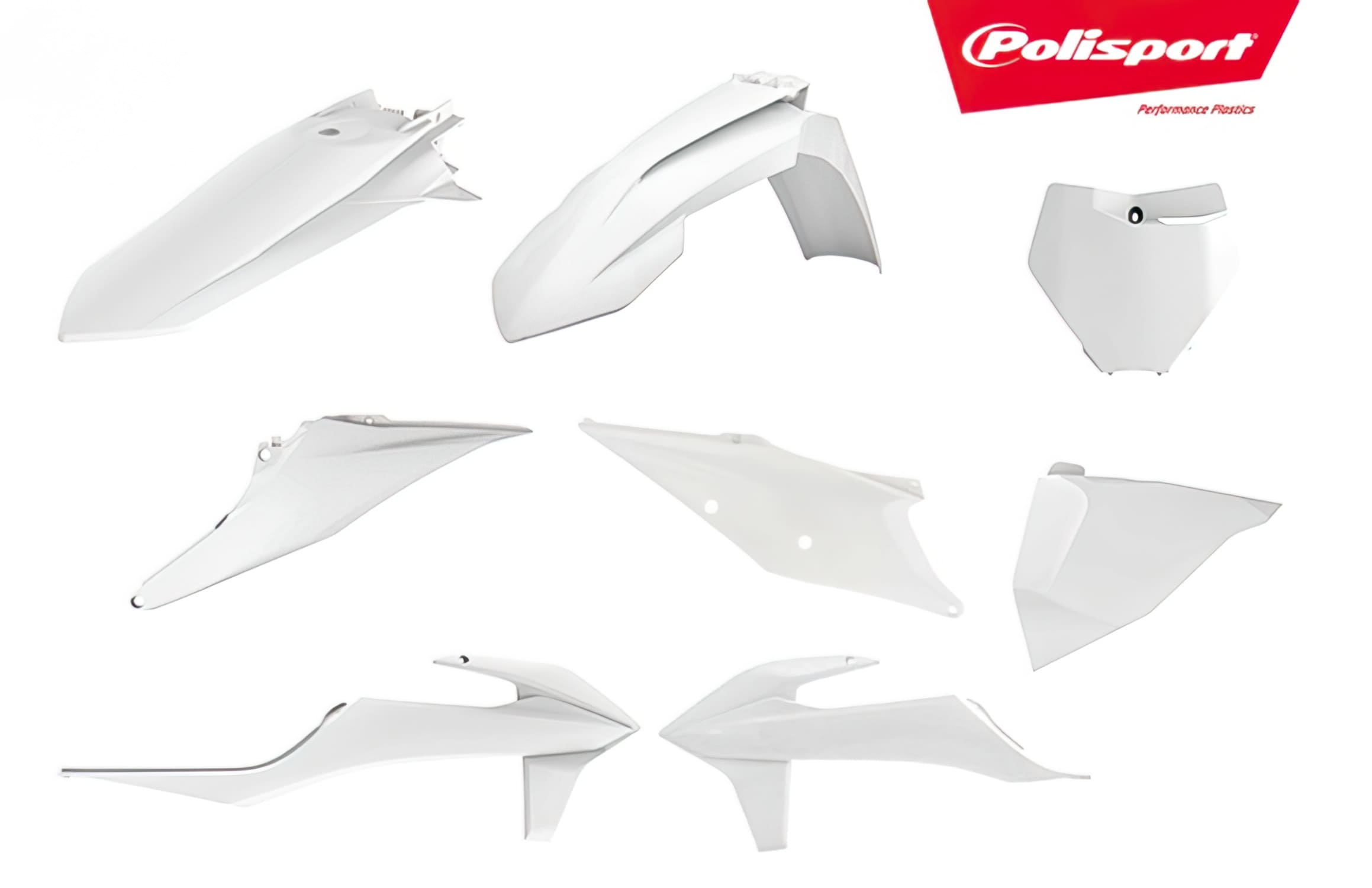 POL-90809 White Polisport Fairing Kit KTM SX / SX-F