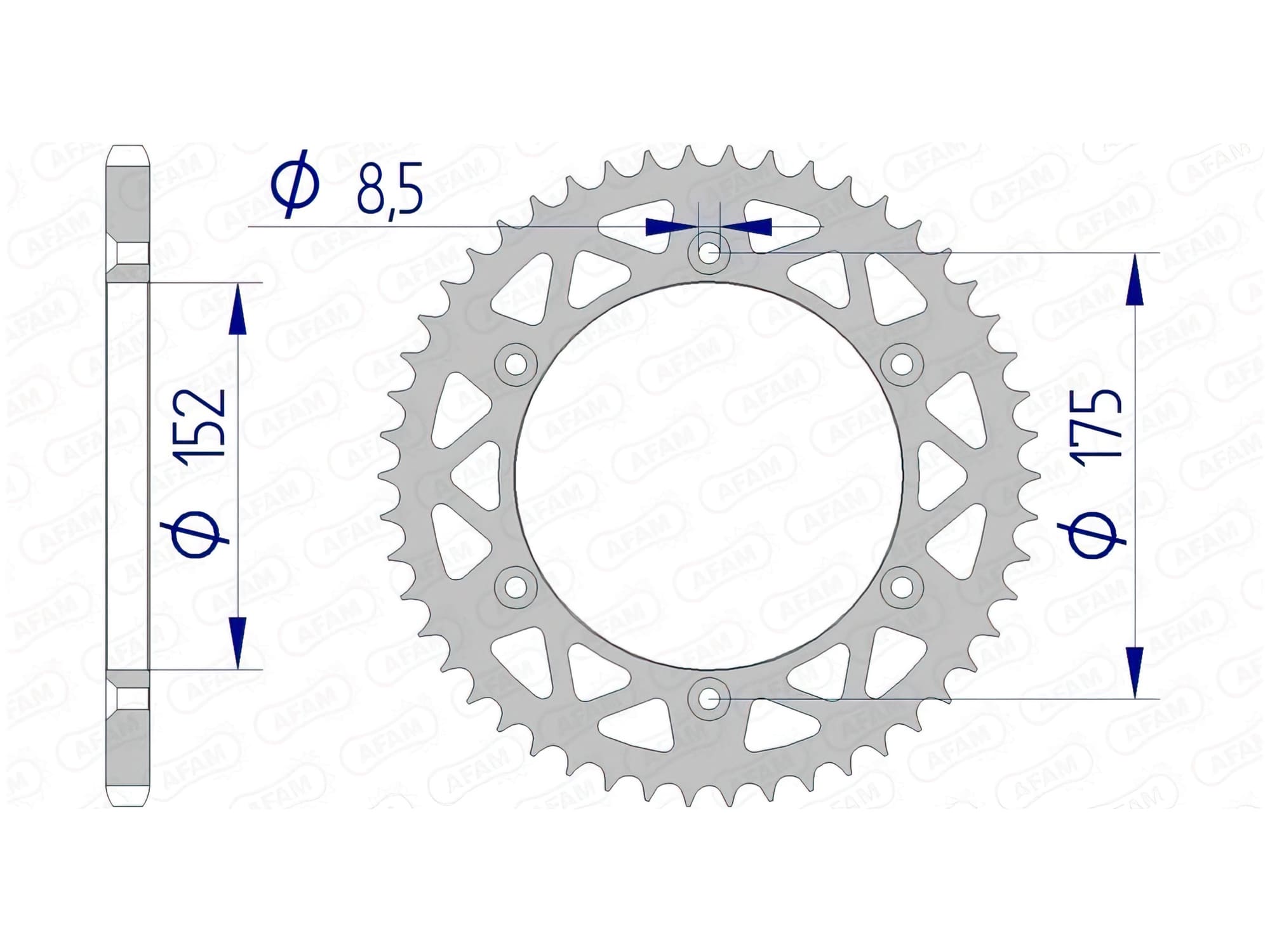 1074475005 Corona Afam alluminio autopulente Z52 Yamaha YZ 125 / 250